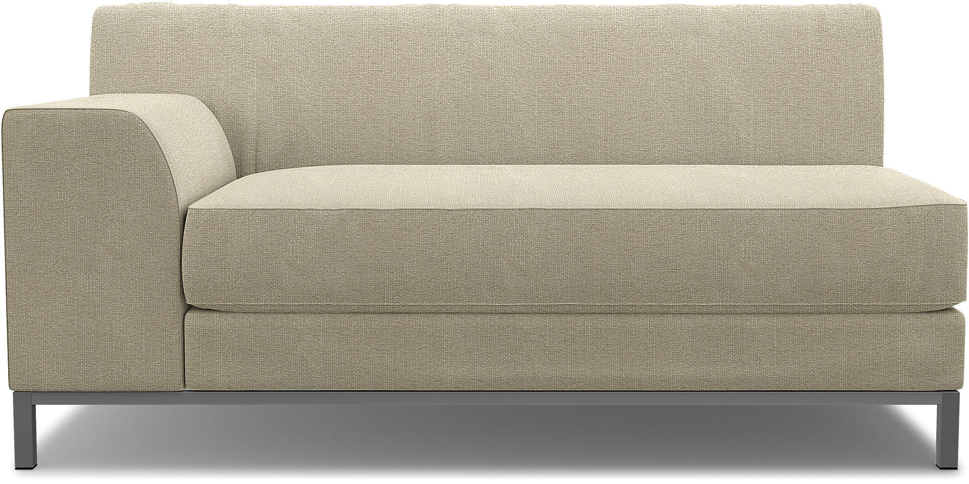 IKEA - Kramfors 2 Seater Sofa with Left Arm Cover, Cream, Bouclé & Texture - Bemz