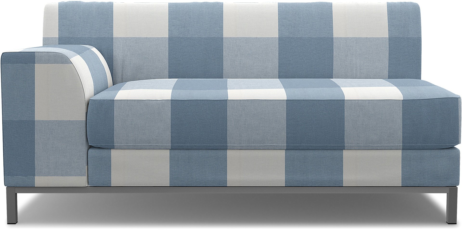 IKEA - Kramfors 2 Seater Sofa with Left Arm Cover, Sky Blue, Linen - Bemz