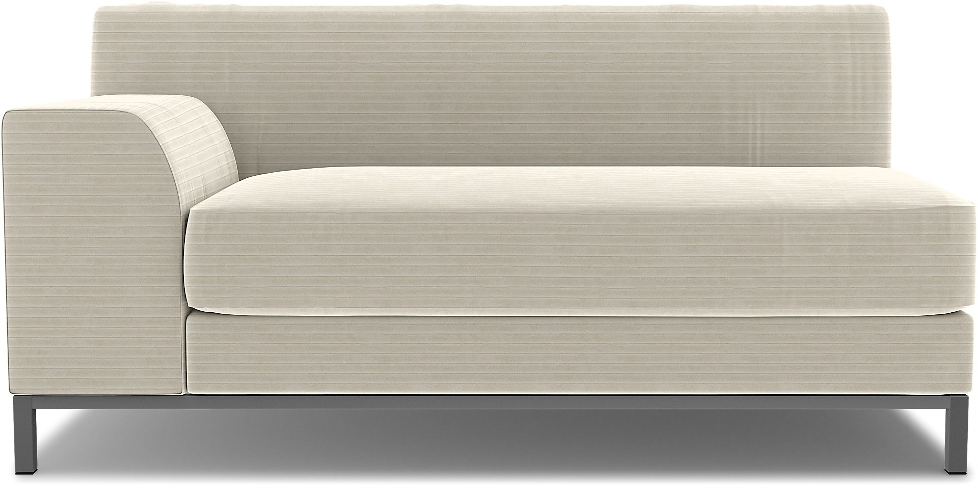 IKEA - Kramfors 2 Seater Sofa with Left Arm Cover, Tofu, Corduroy - Bemz
