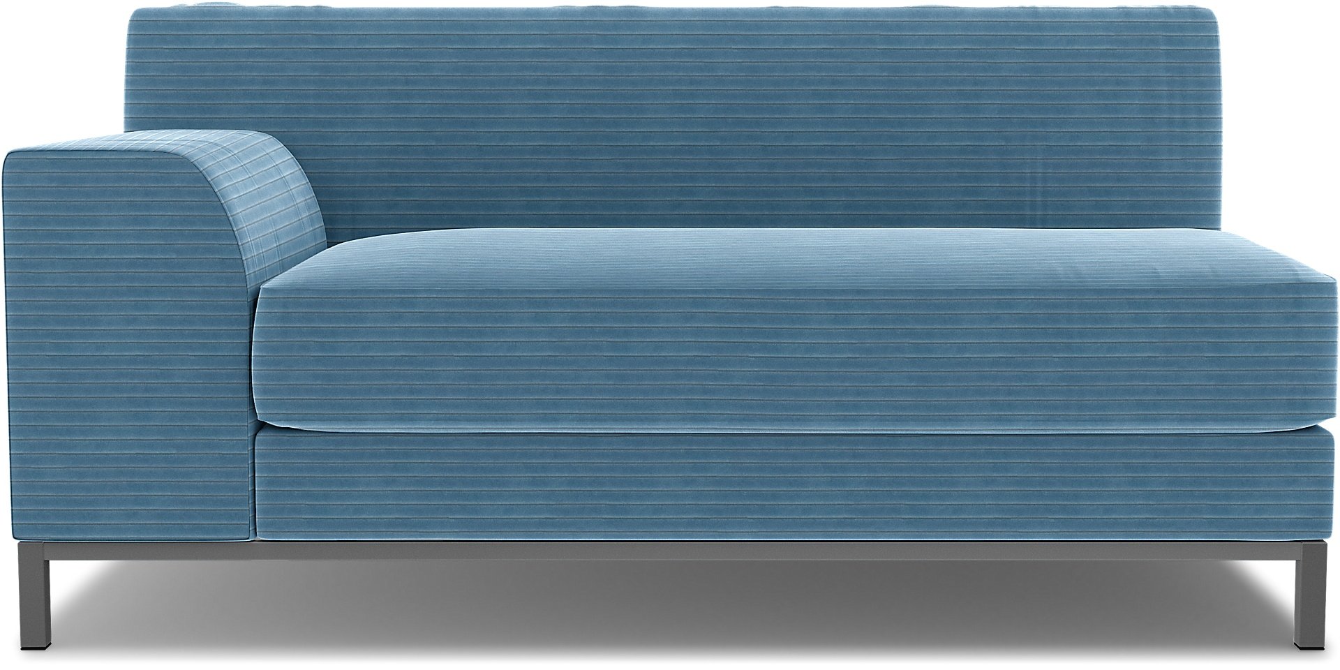 IKEA - Kramfors 2 Seater Sofa with Left Arm Cover, Sky Blue, Corduroy - Bemz