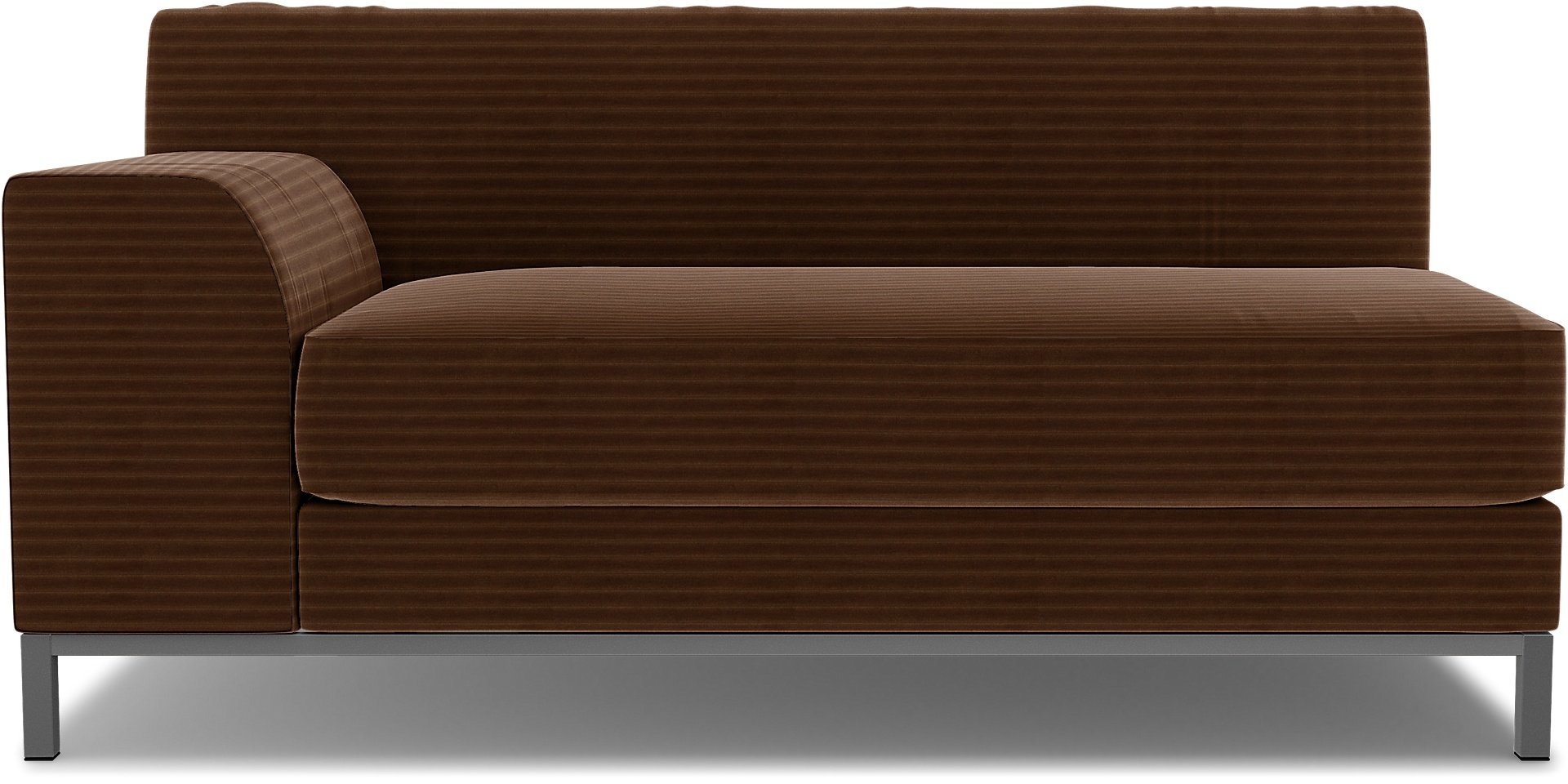 IKEA - Kramfors 2 Seater Sofa with Left Arm Cover, Chocolate Brown, Corduroy - Bemz