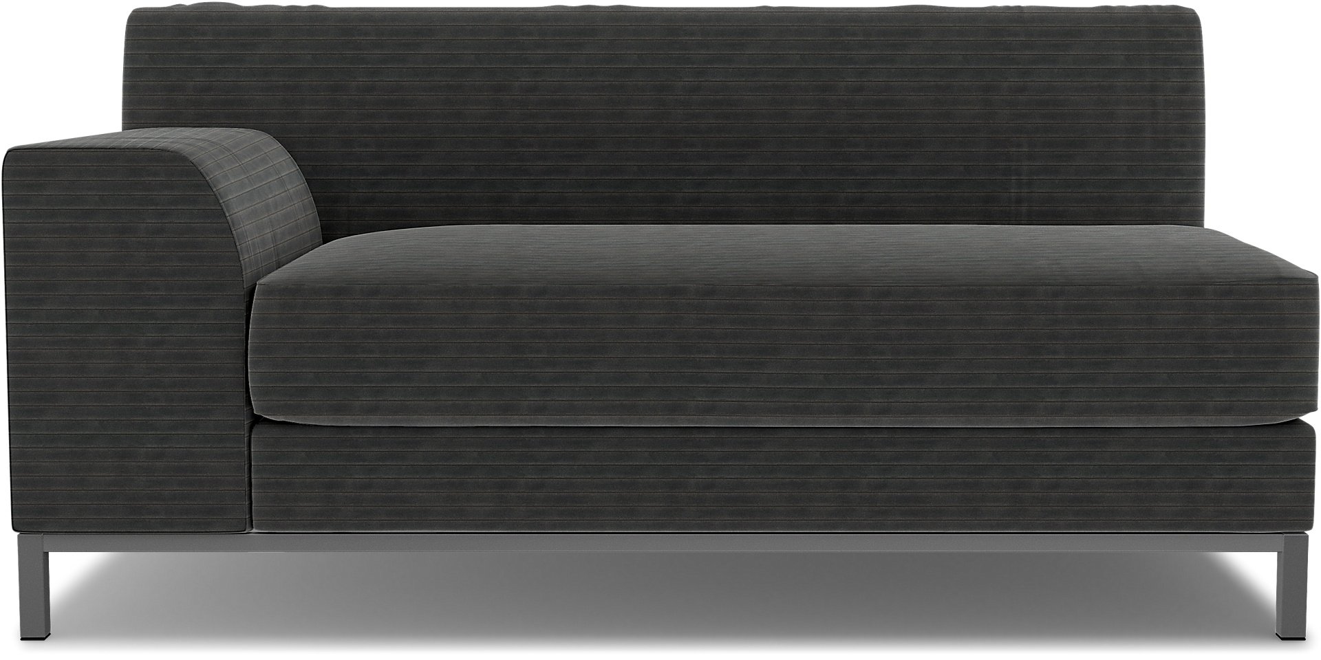 IKEA - Kramfors 2 Seater Sofa with Left Arm Cover, Licorice, Corduroy - Bemz