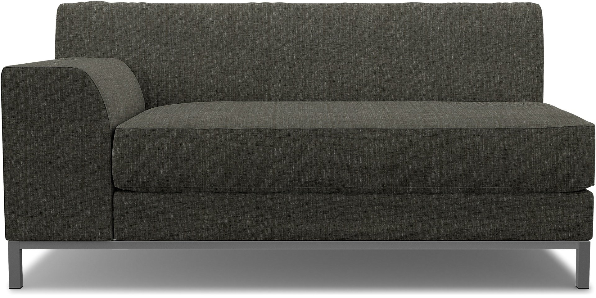 IKEA - Kramfors 2 Seater Sofa with Left Arm Cover, Mole Brown, Boucle & Texture - Bemz