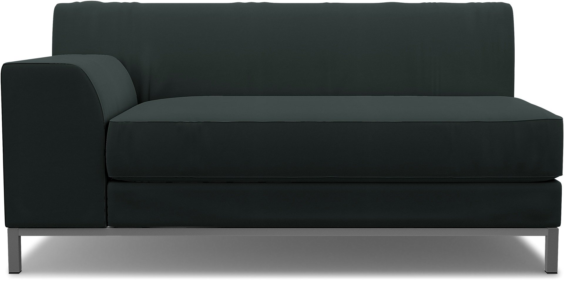 IKEA - Kramfors 2 Seater Sofa with Left Arm Cover, Graphite Grey, Cotton - Bemz