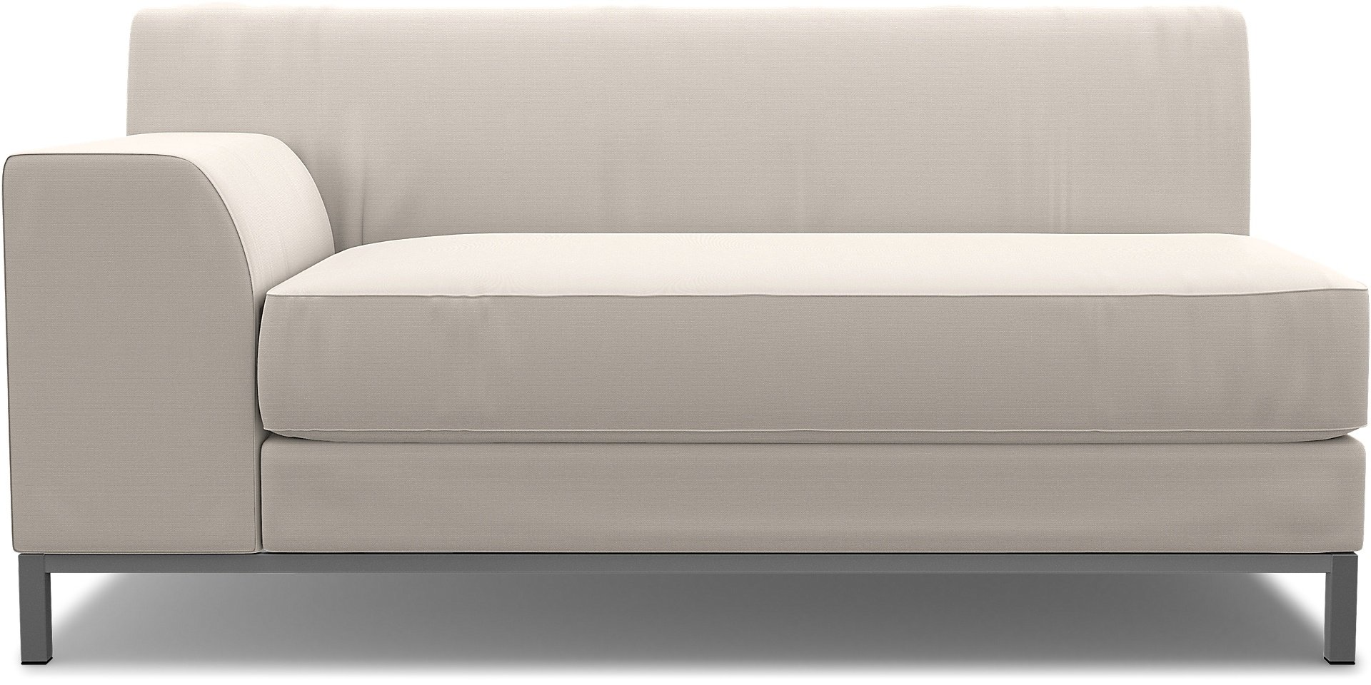 IKEA - Kramfors 2 Seater Sofa with Left Arm Cover, Soft White, Cotton - Bemz