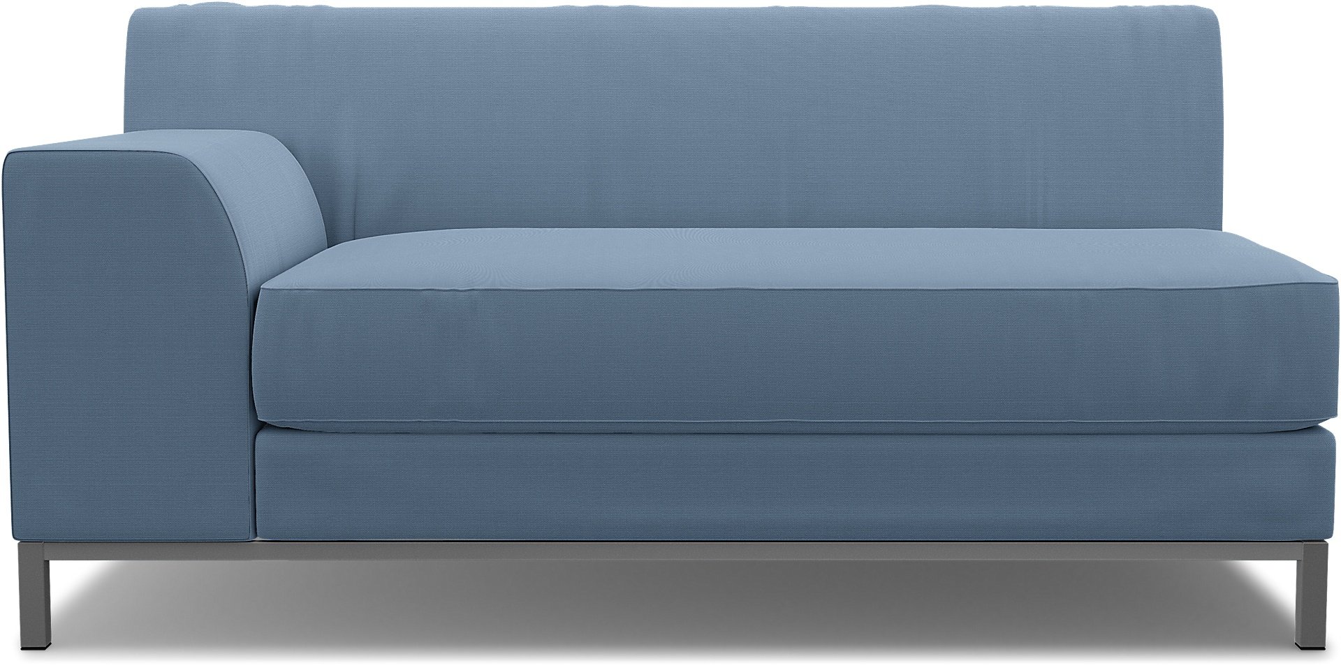 IKEA - Kramfors 2 Seater Sofa with Left Arm Cover, Dusty Blue, Cotton - Bemz