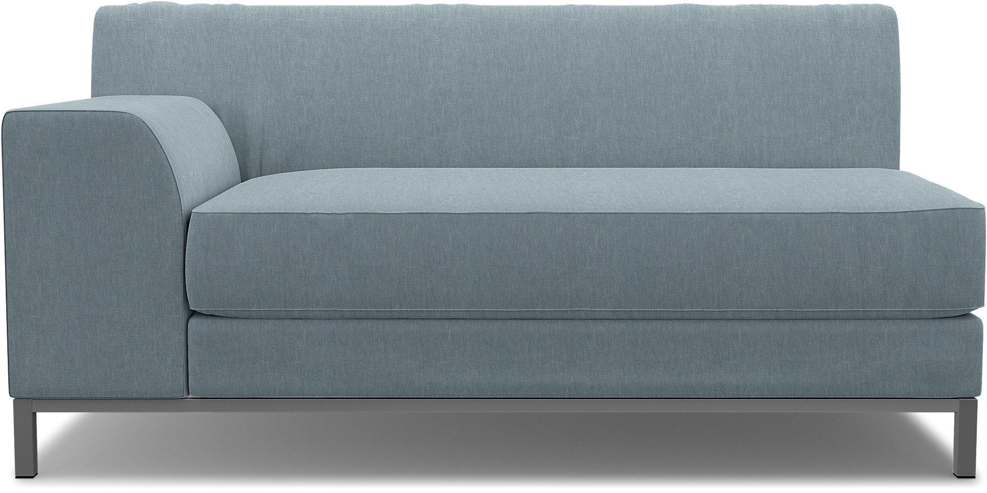IKEA - Kramfors 2 Seater Sofa with Left Arm Cover, Dusty Blue, Linen - Bemz