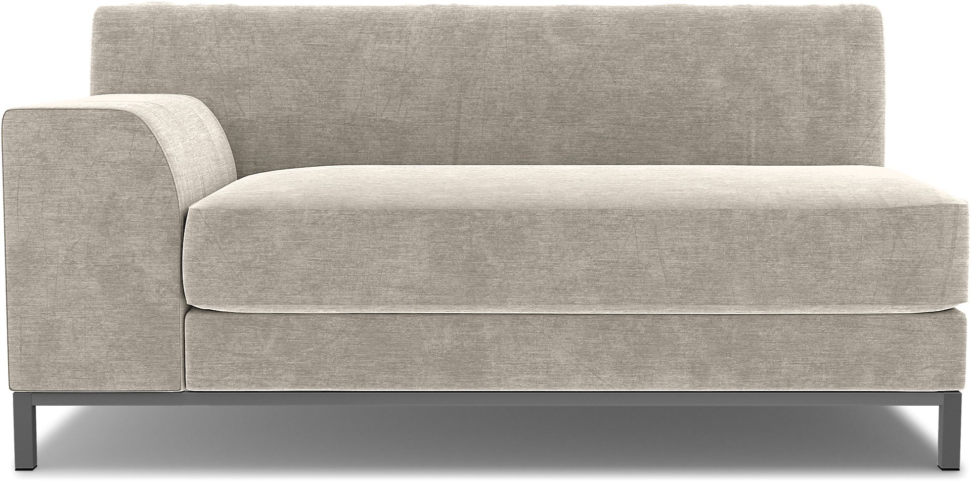 IKEA - Kramfors 2 Seater Sofa with Left Arm Cover, Natural White, Velvet - Bemz