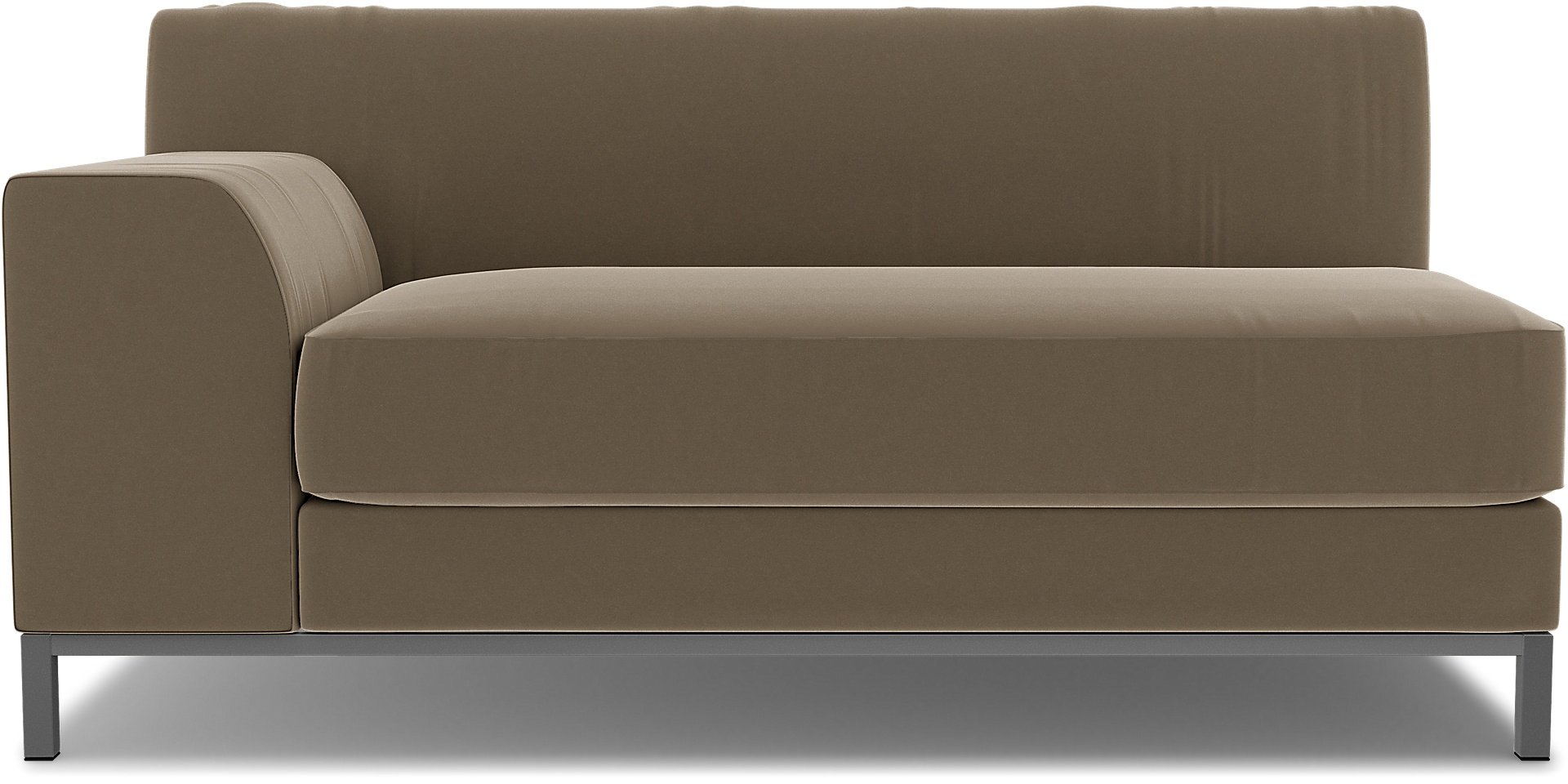 IKEA - Kramfors 2 Seater Sofa with Left Arm Cover, Taupe, Velvet - Bemz