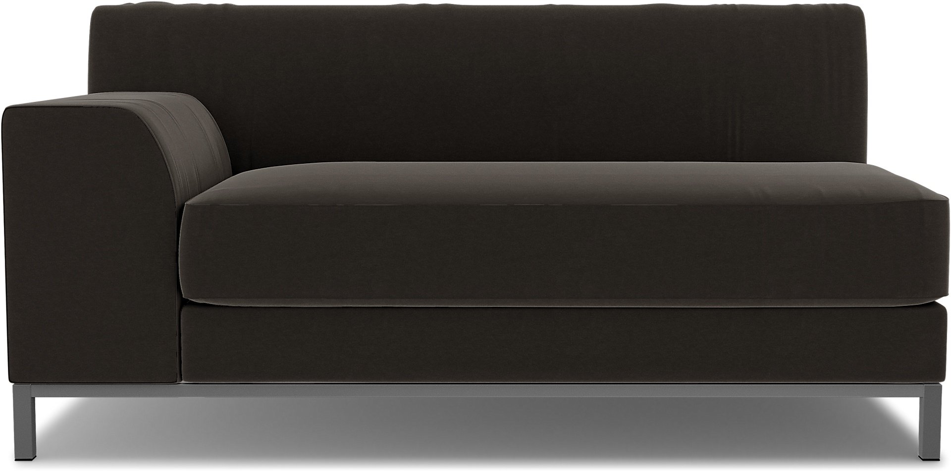 IKEA - Kramfors 2 Seater Sofa with Left Arm Cover, Licorice, Velvet - Bemz