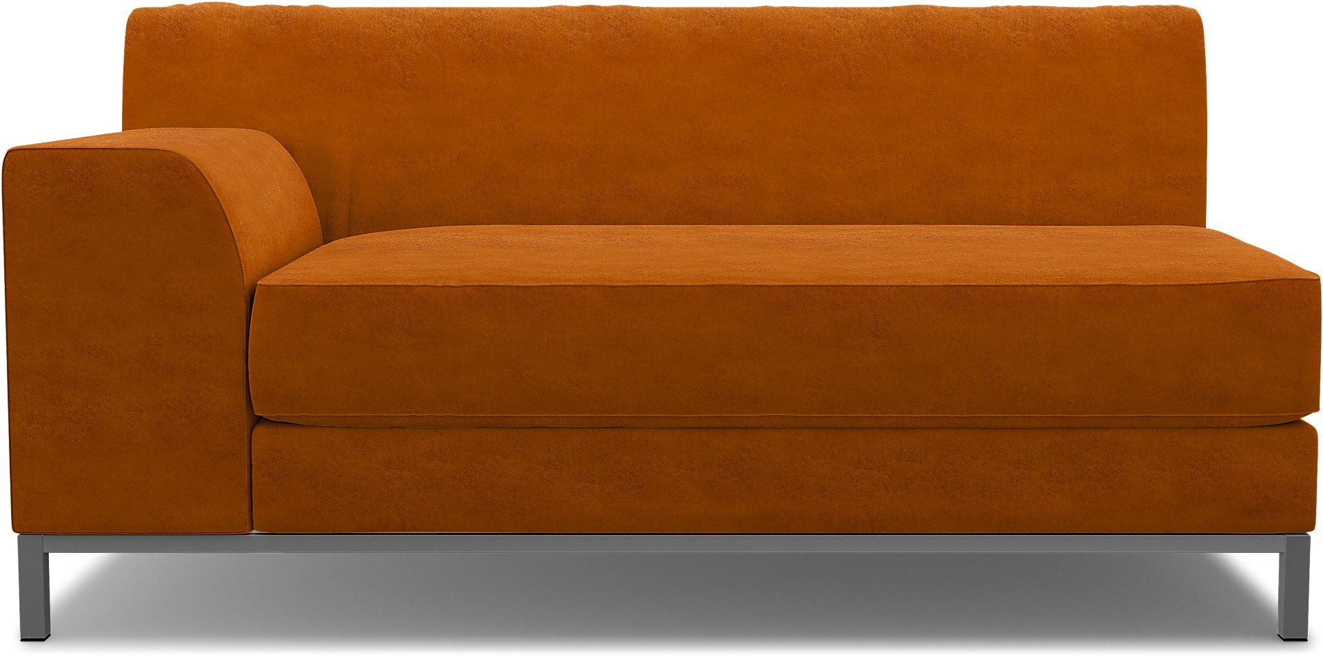 IKEA - Kramfors 2 Seater Sofa with Left Arm Cover, Cognac, Velvet - Bemz