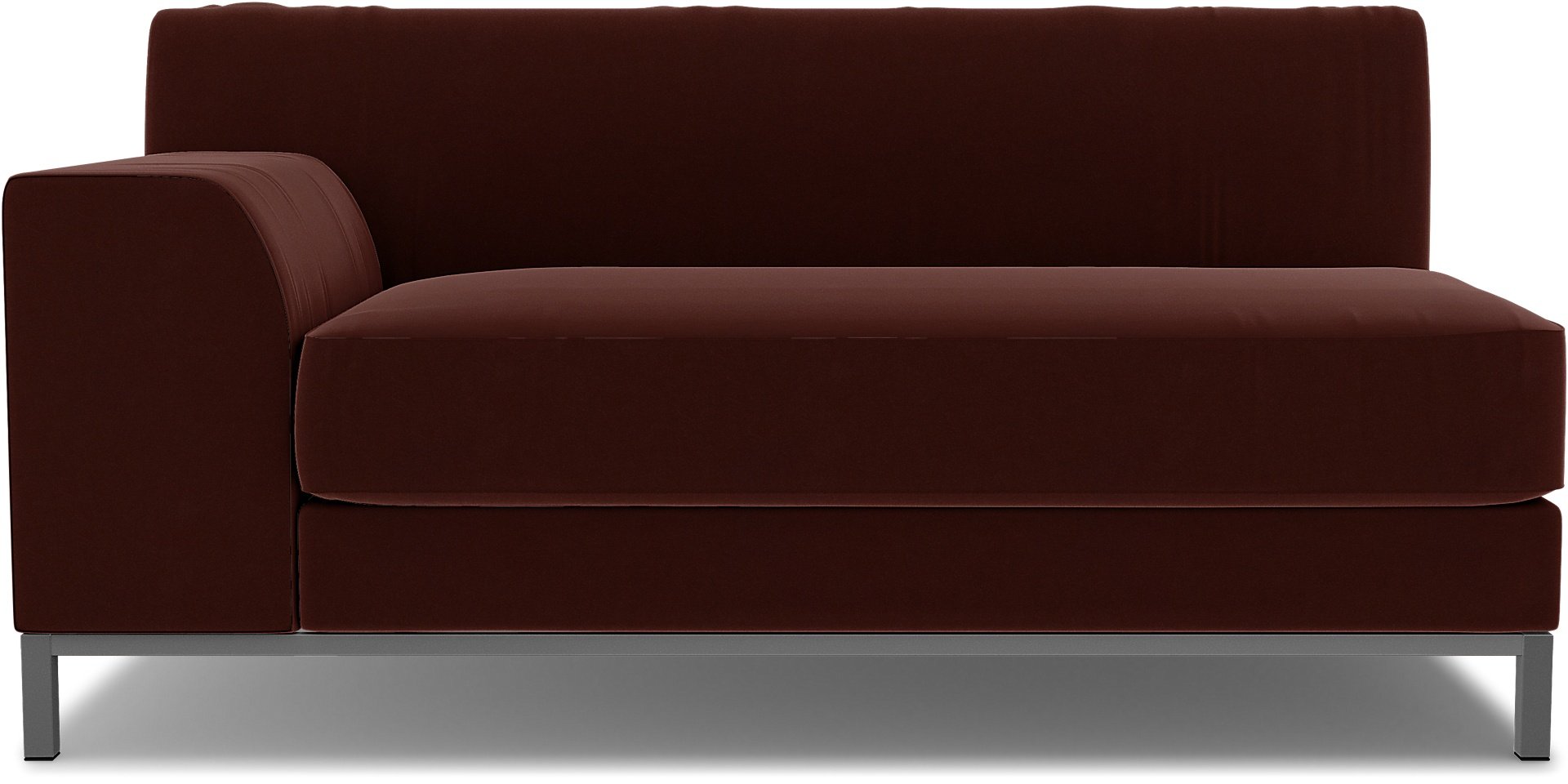 IKEA - Kramfors 2 Seater Sofa with Left Arm Cover, Ground Coffee, Velvet - Bemz