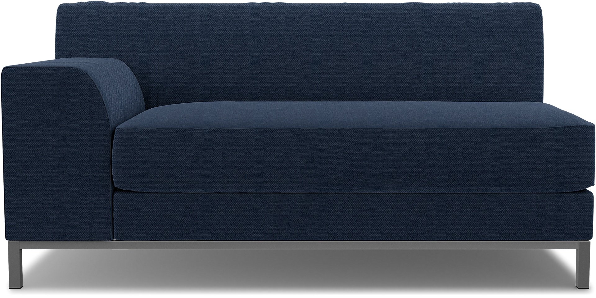 IKEA - Kramfors 2 Seater Sofa with Left Arm Cover, Navy Blue, Linen - Bemz