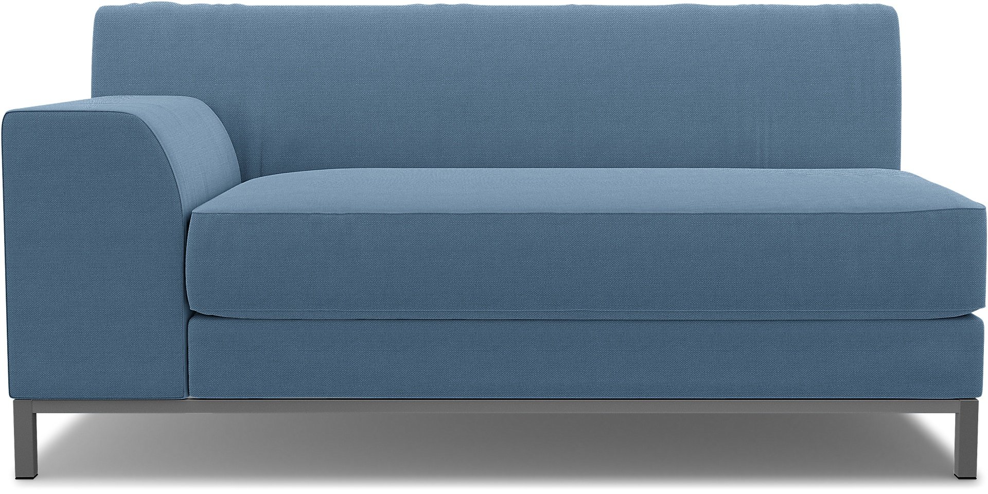 IKEA - Kramfors 2 Seater Sofa with Left Arm Cover, Vintage Blue, Linen - Bemz