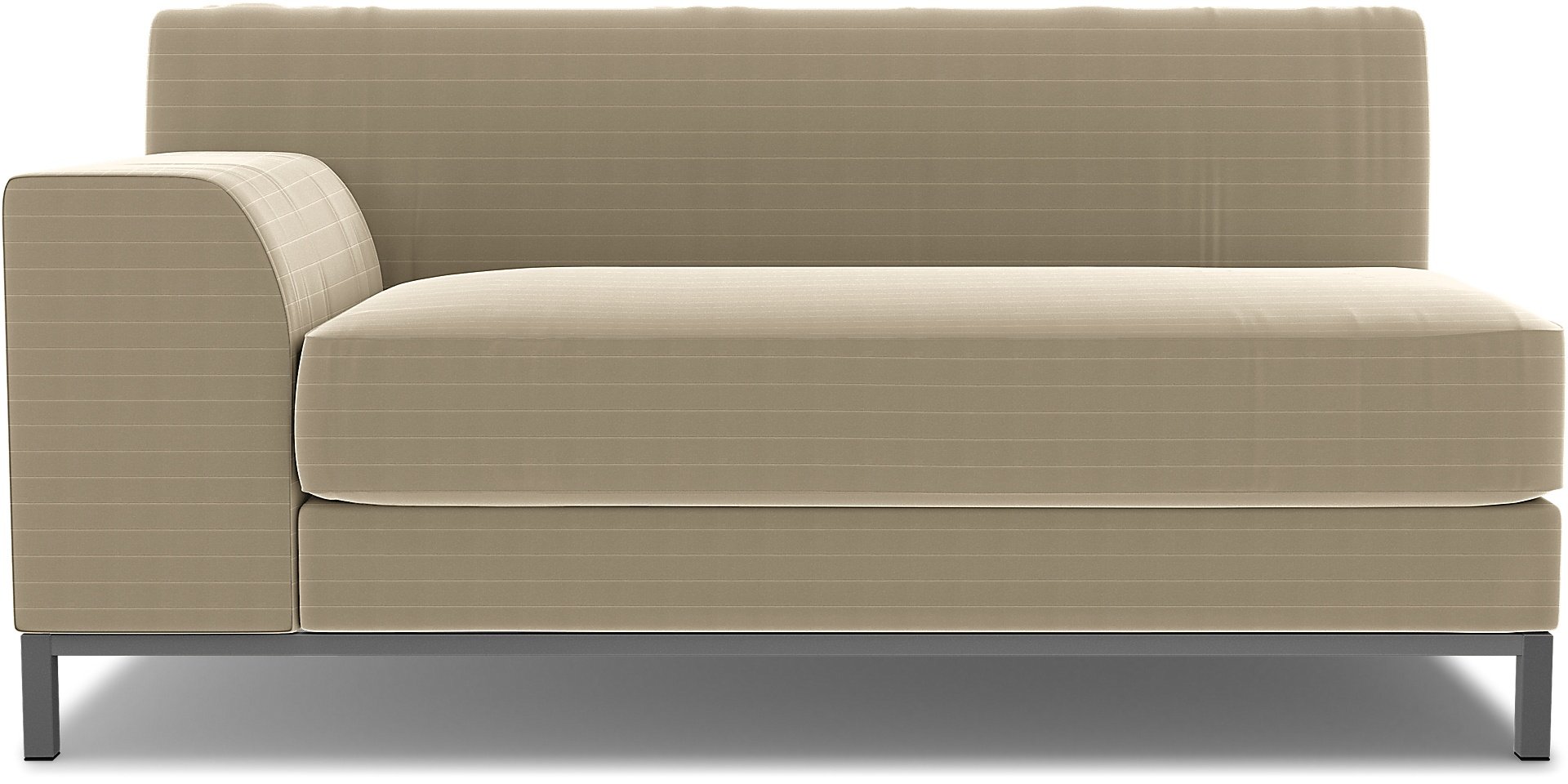 IKEA - Kramfors 2 Seater Sofa with Left Arm Cover, Oyster, Velvet - Bemz