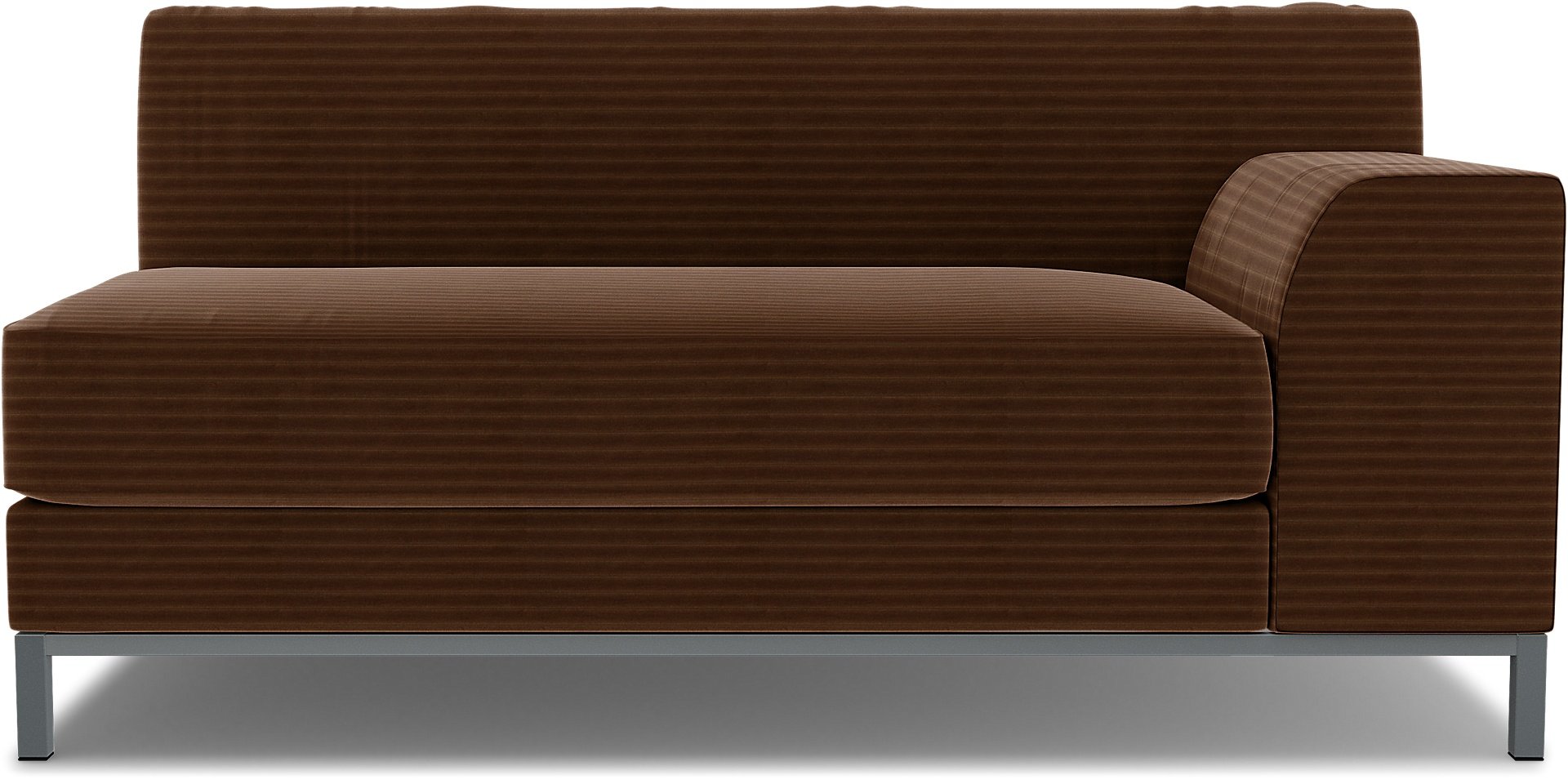 IKEA - Kramfors 2 Seater Sofa with Right Arm Cover, Chocolate Brown, Corduroy - Bemz