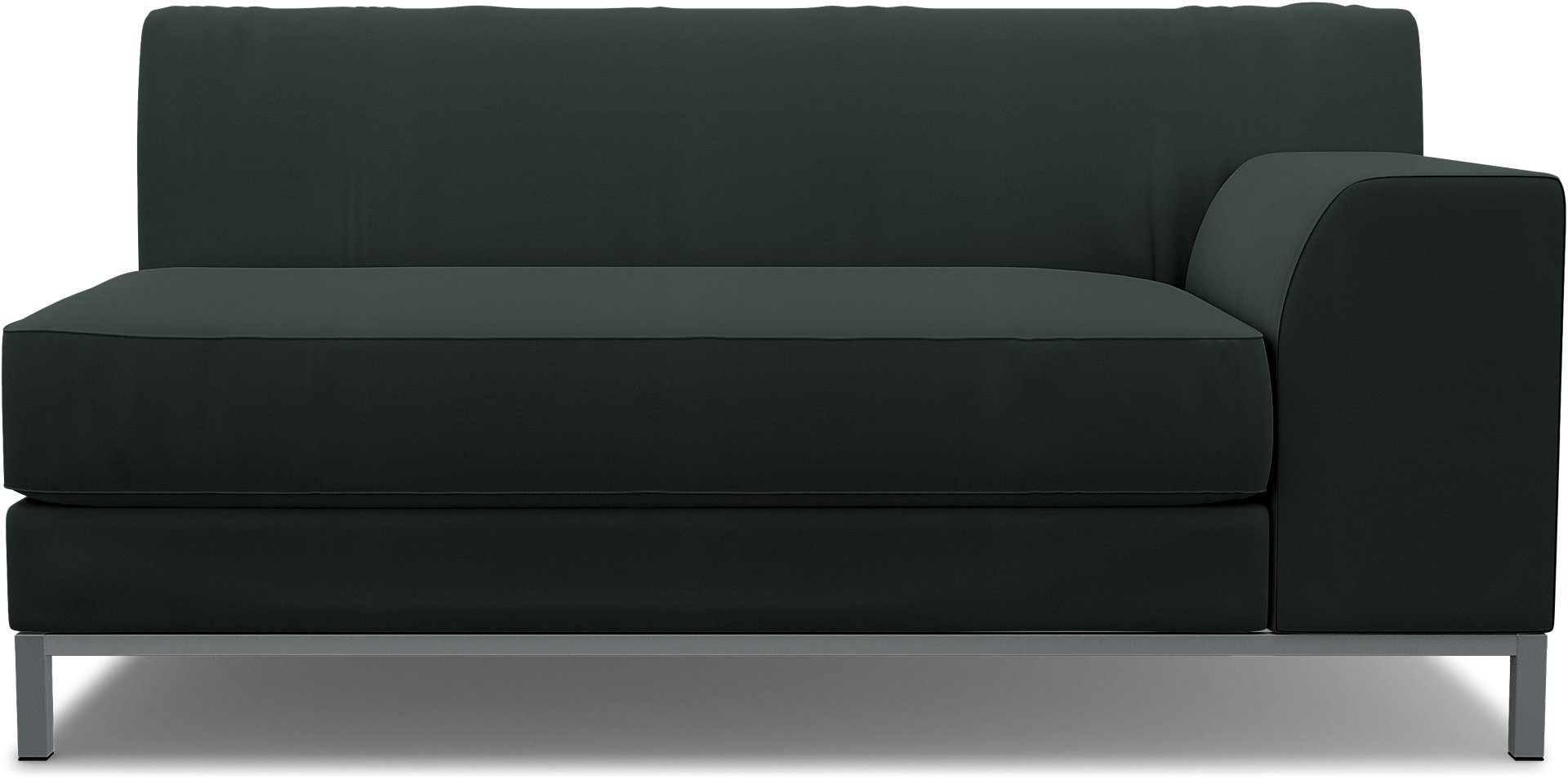 IKEA - Kramfors 2 Seater Sofa with Right Arm Cover, Graphite Grey, Cotton - Bemz