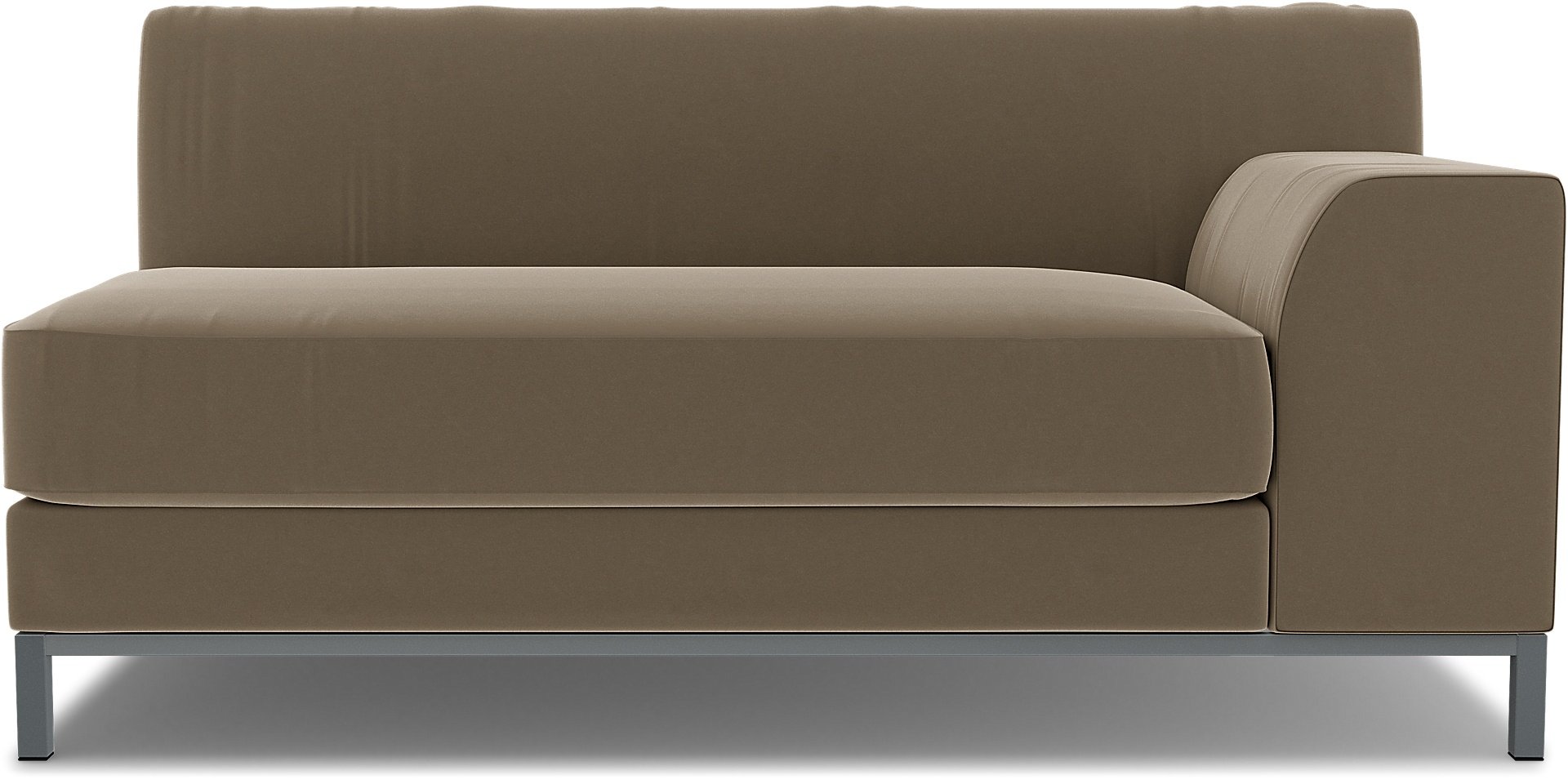IKEA - Kramfors 2 Seater Sofa with Right Arm Cover, Taupe, Velvet - Bemz