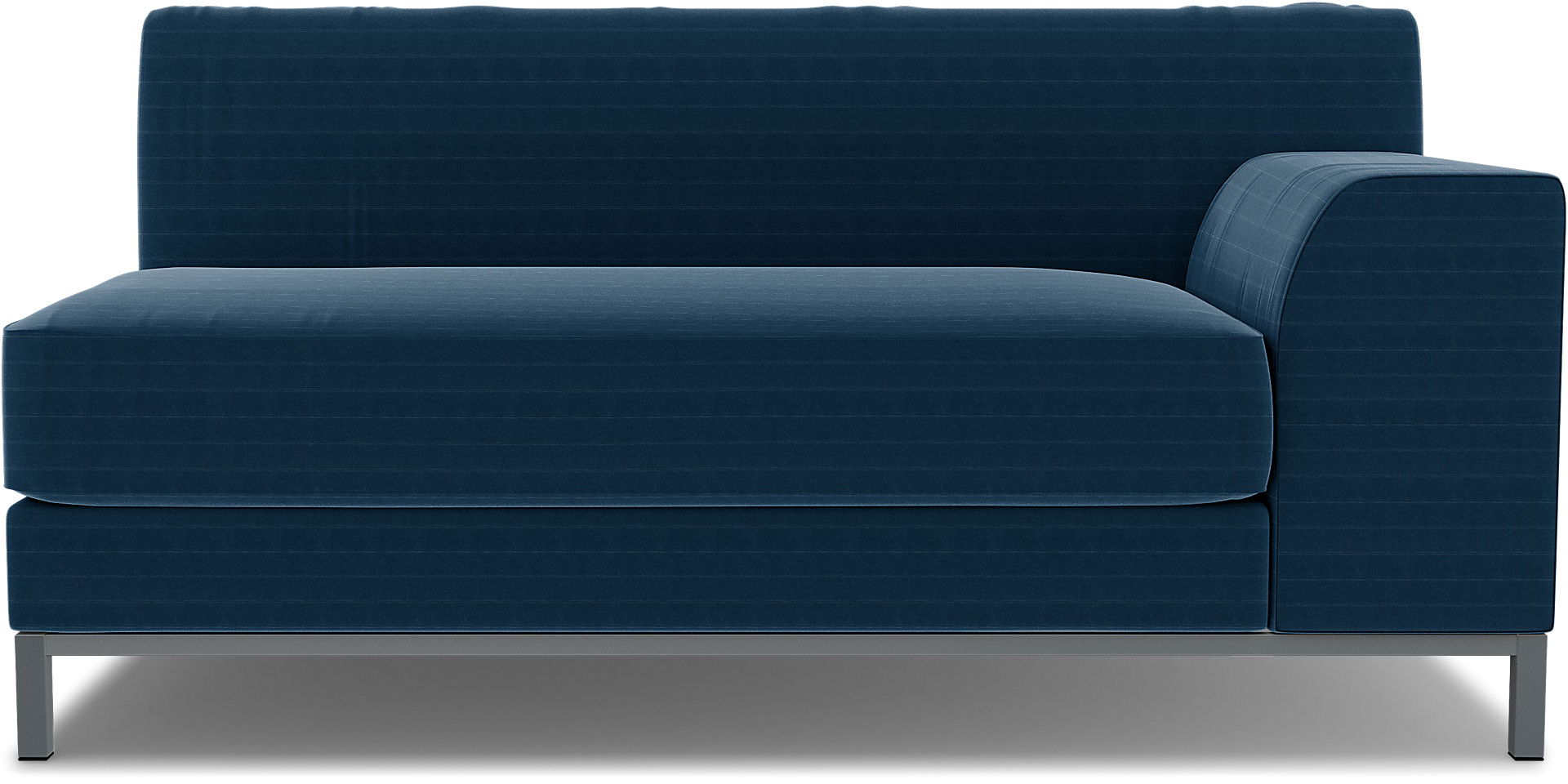 IKEA - Kramfors 2 Seater Sofa with Right Arm Cover, Denim Blue, Velvet - Bemz