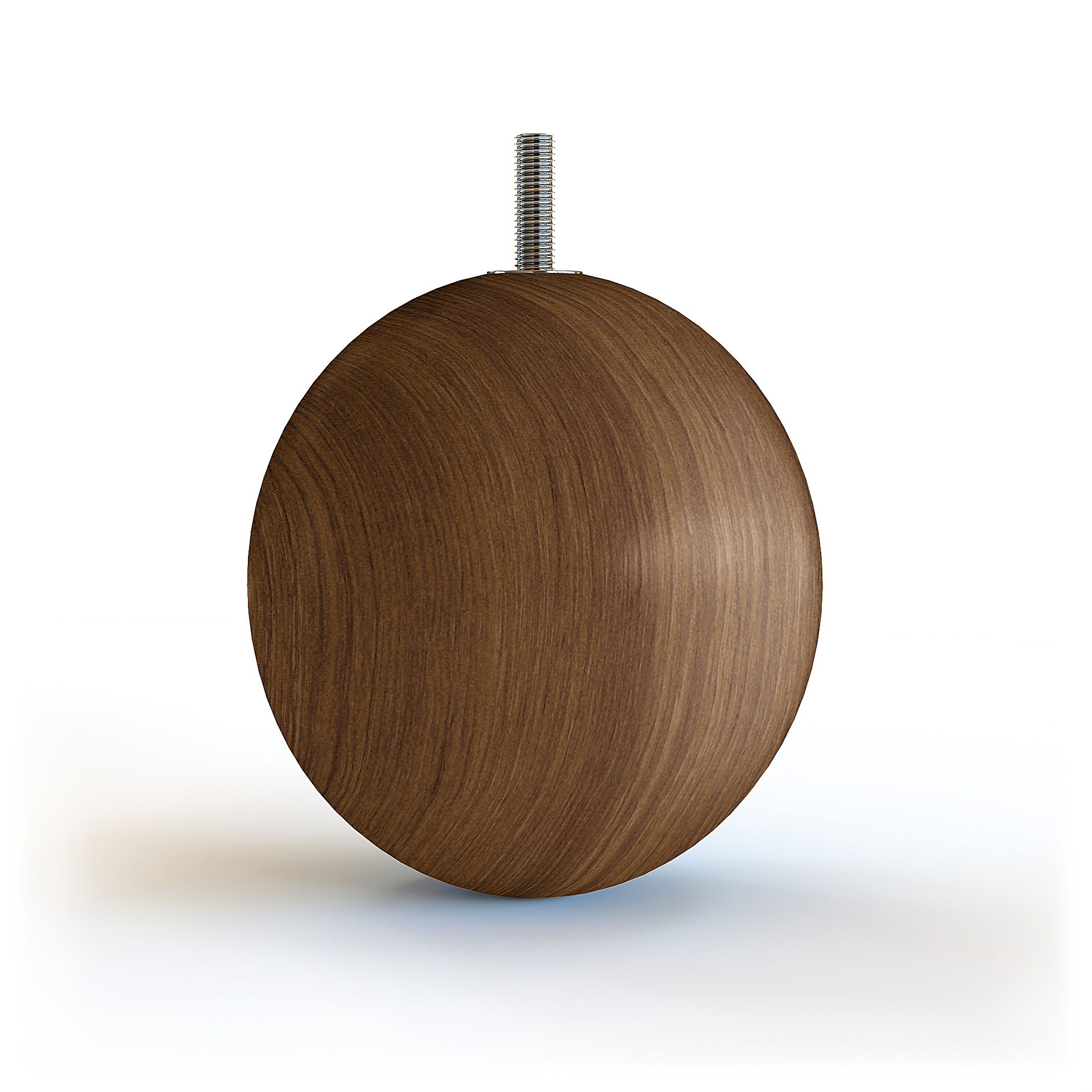 Globen Runt möbelben i trä 10cm - Walnut