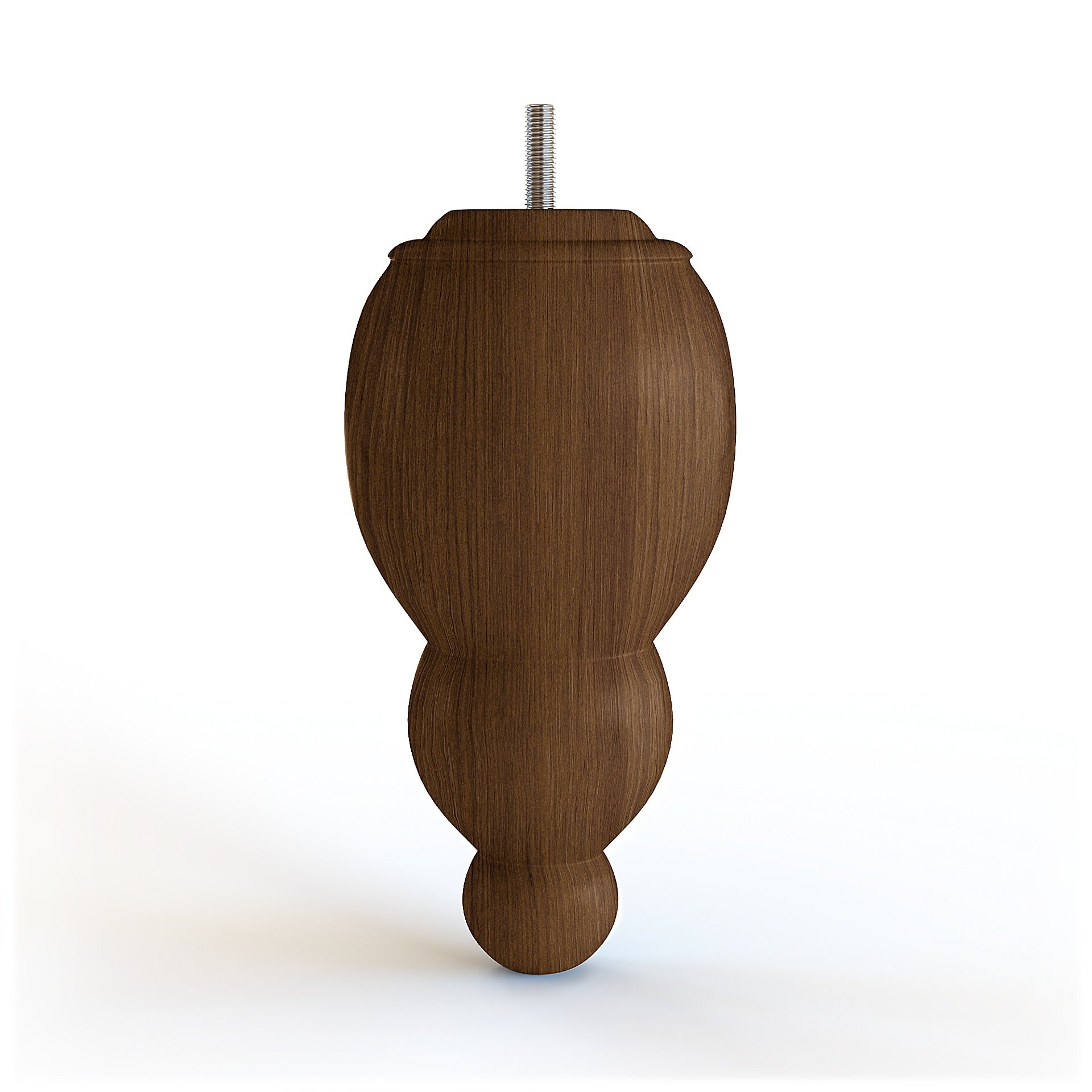 Terence Kräftiges Holzmöbelbein 18cm - Walnut