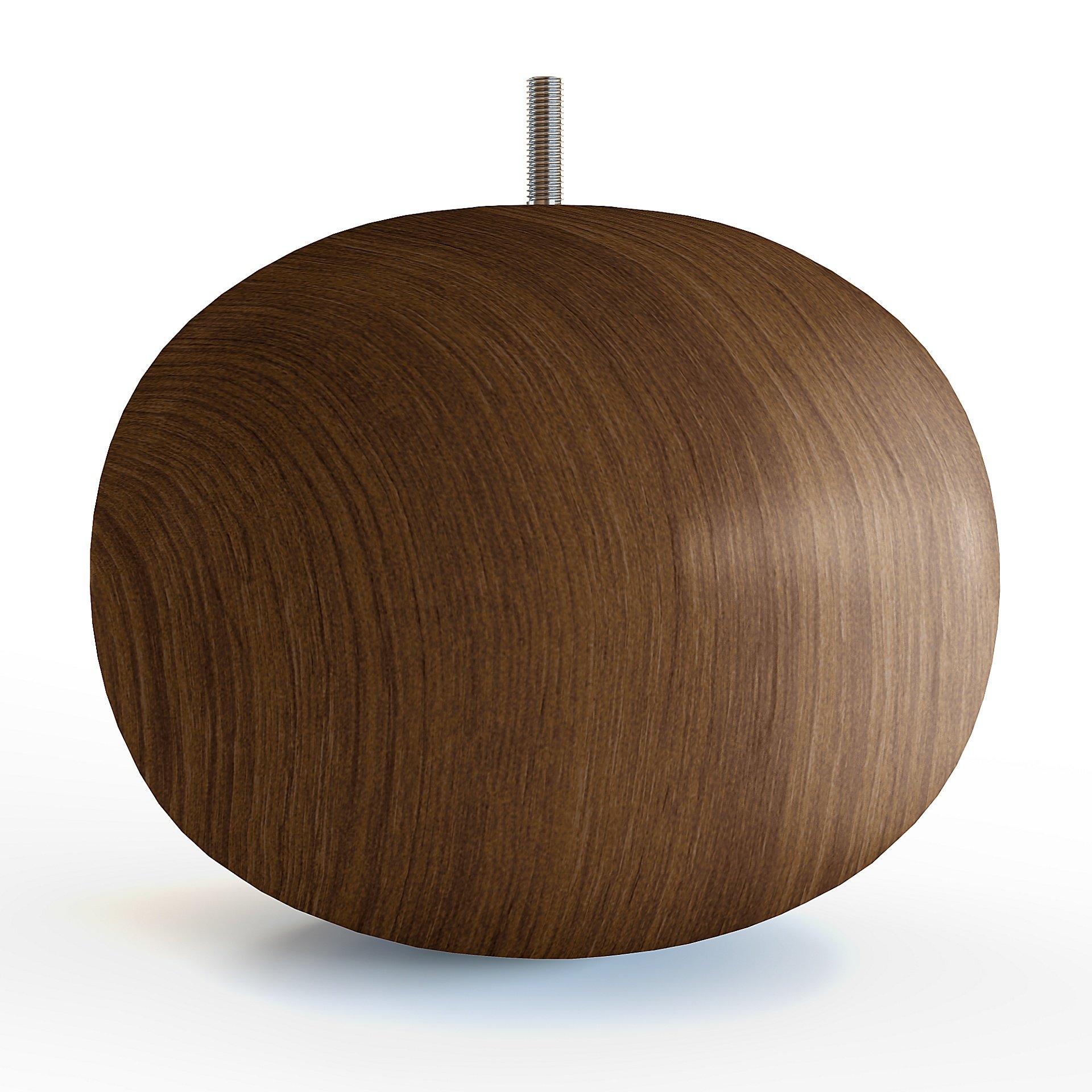 Märta ovalt möbelben i trä 7,5 cm - Walnut