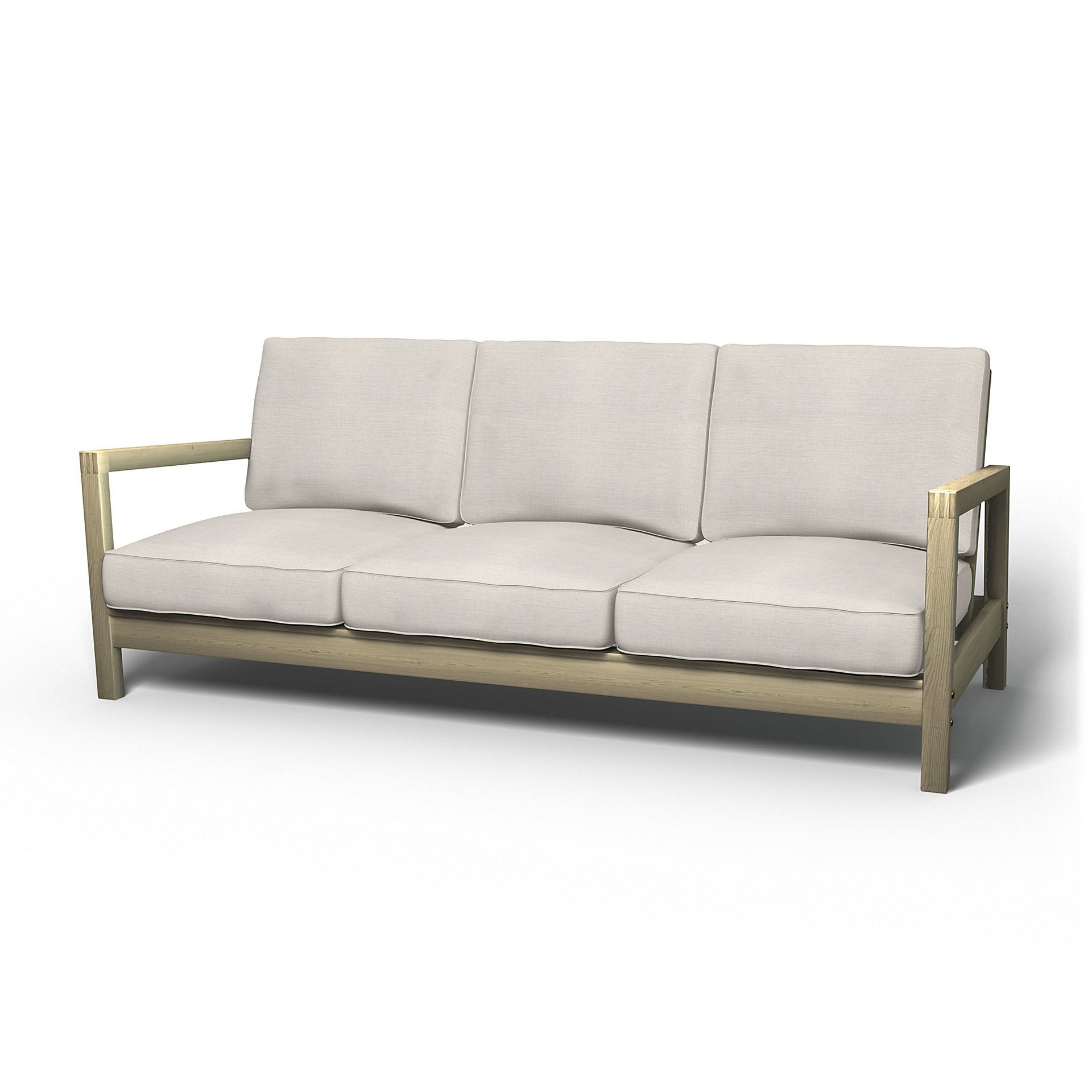 IKEA - Lillberg 3 Seater Sofa Cover, Soft White, Linen - Bemz