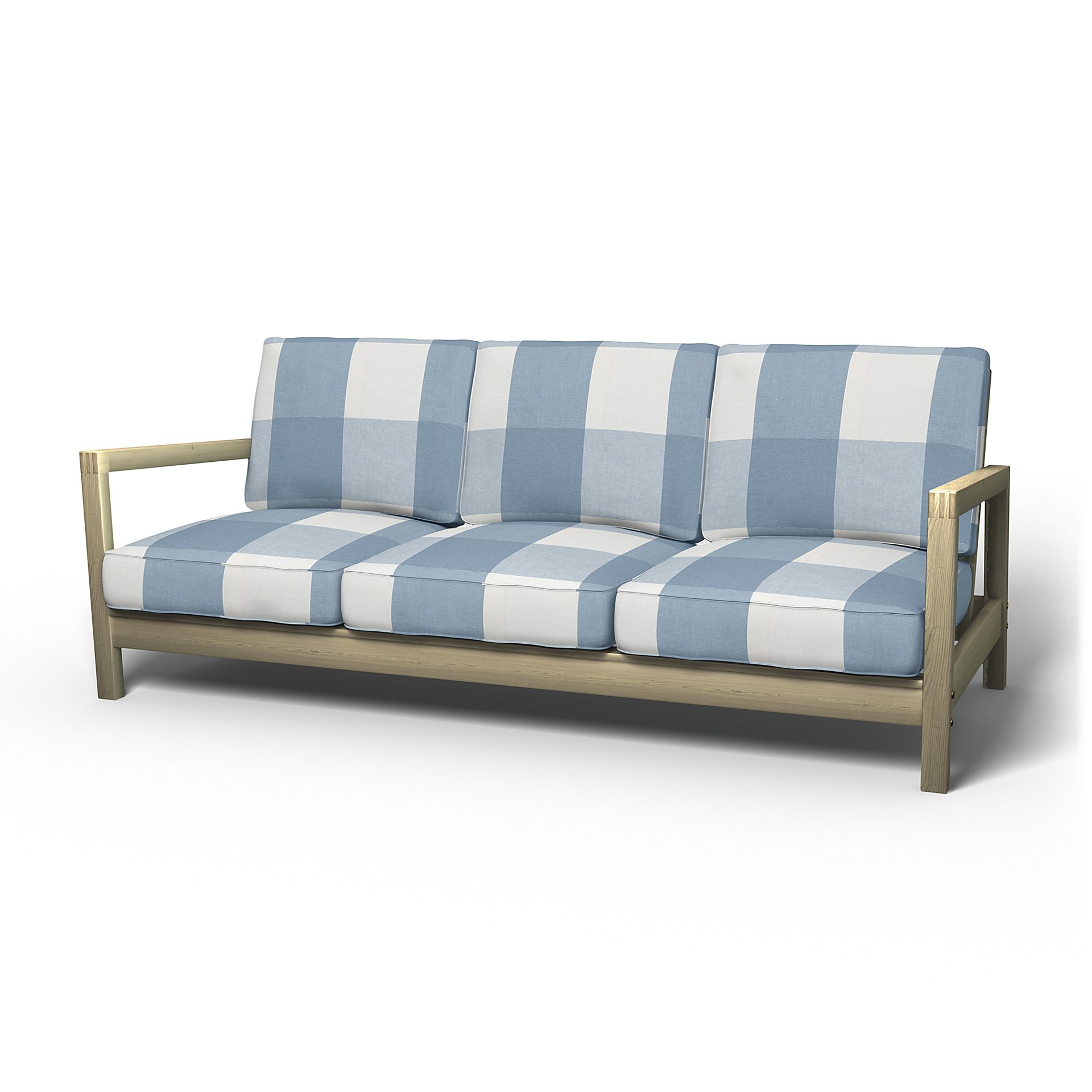 IKEA - Lillberg 3 Seater Sofa Cover, Sky Blue, Linen - Bemz