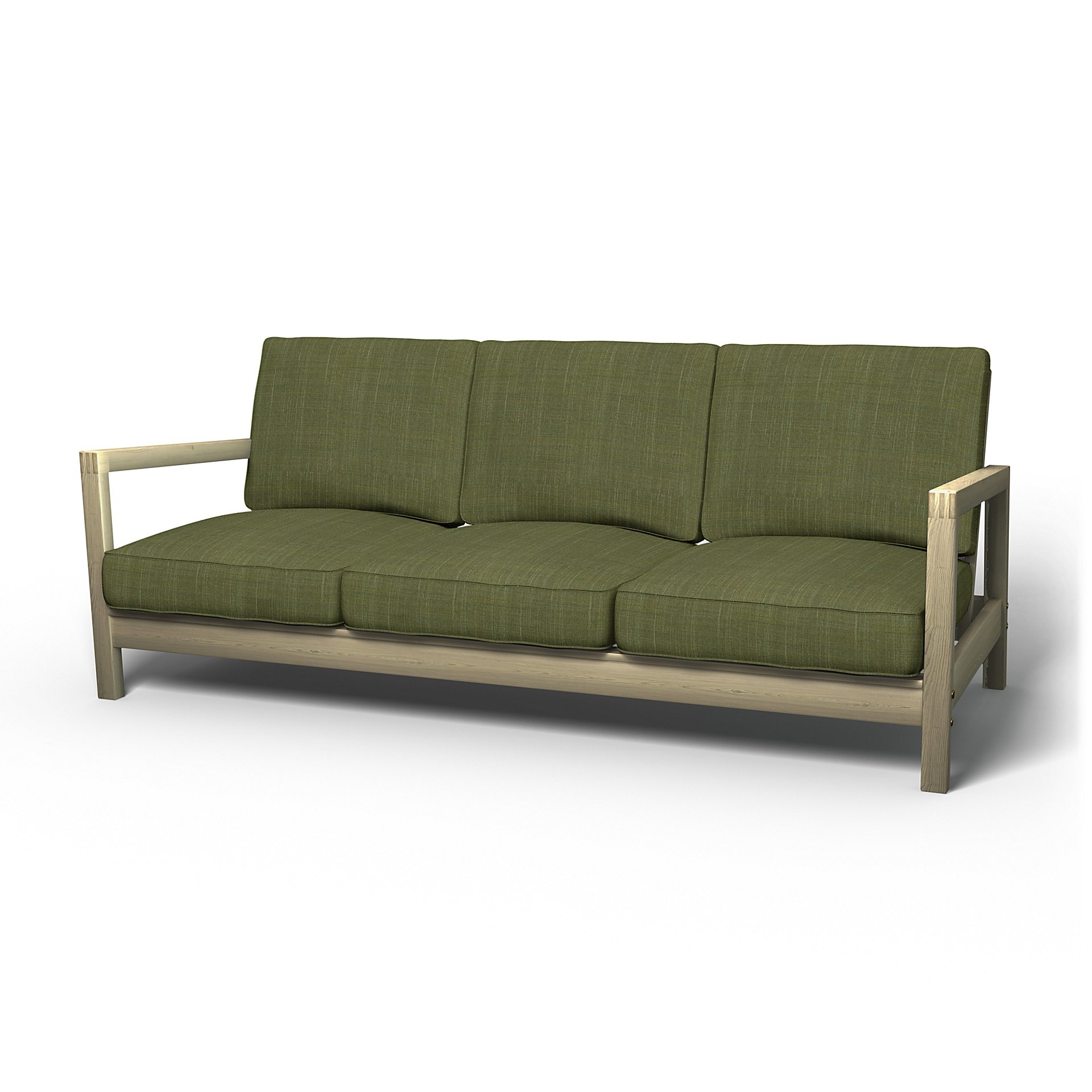 IKEA - Lillberg 3 Seater Sofa Cover, Moss Green, Boucle & Texture - Bemz