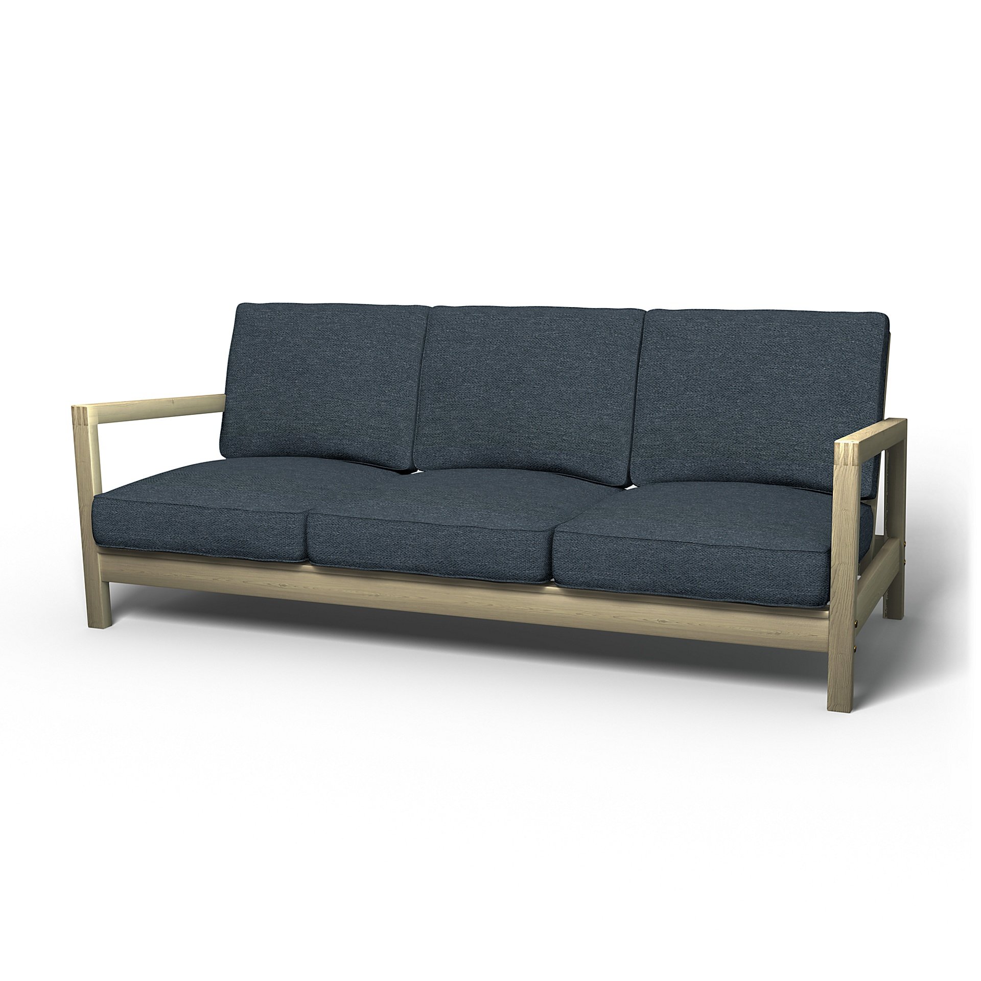 IKEA - Lillberg 3 Seater Sofa Cover, Denim, Boucle & Texture - Bemz