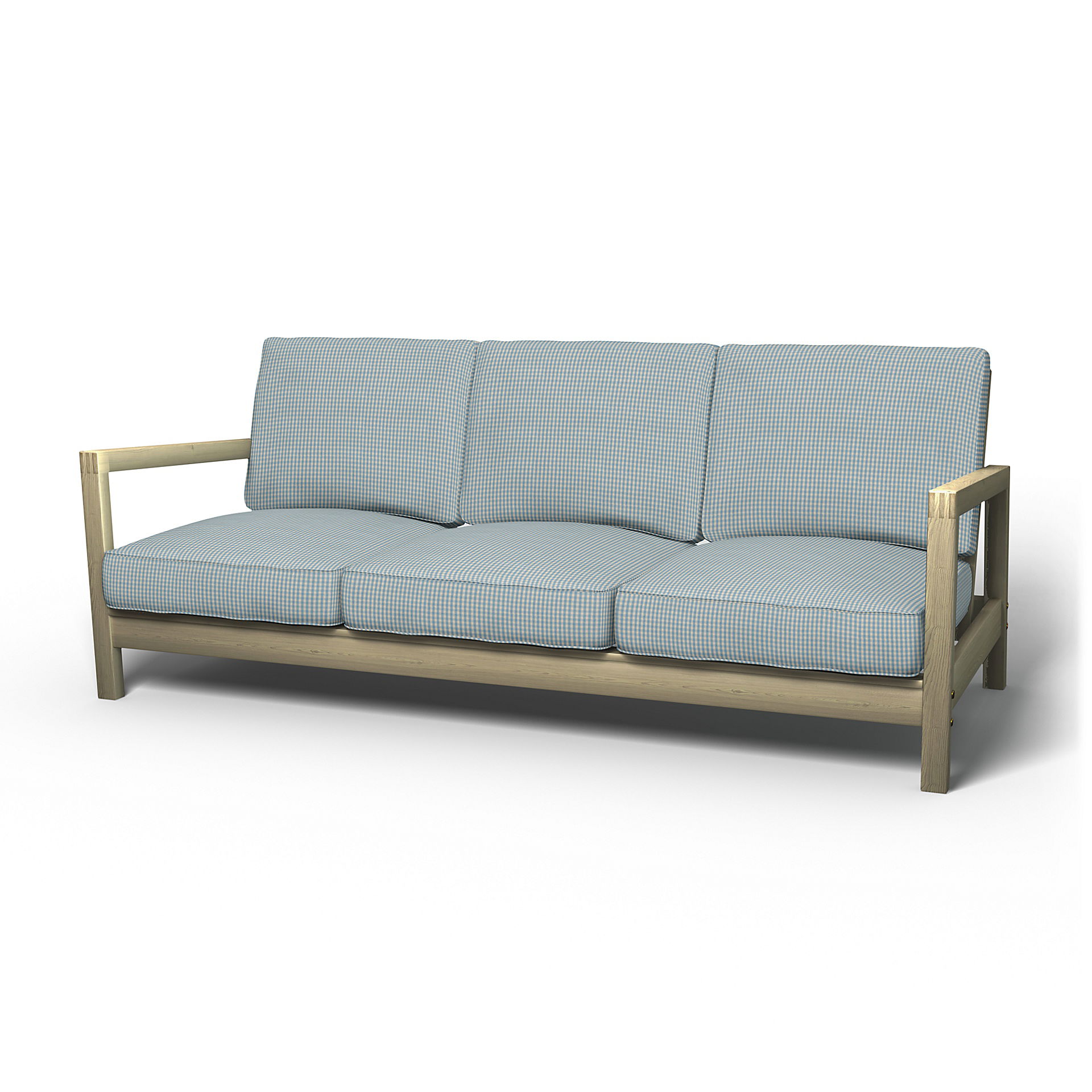 IKEA - Lillberg 3 Seater Sofa Cover, Sky Blue, Cotton - Bemz
