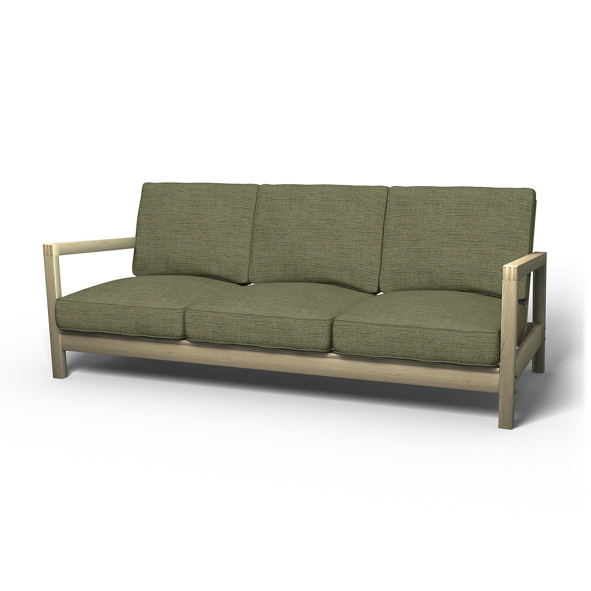 IKEA - Lillberg 3 Seater Sofa Cover, Meadow Green, Boucle & Texture - Bemz