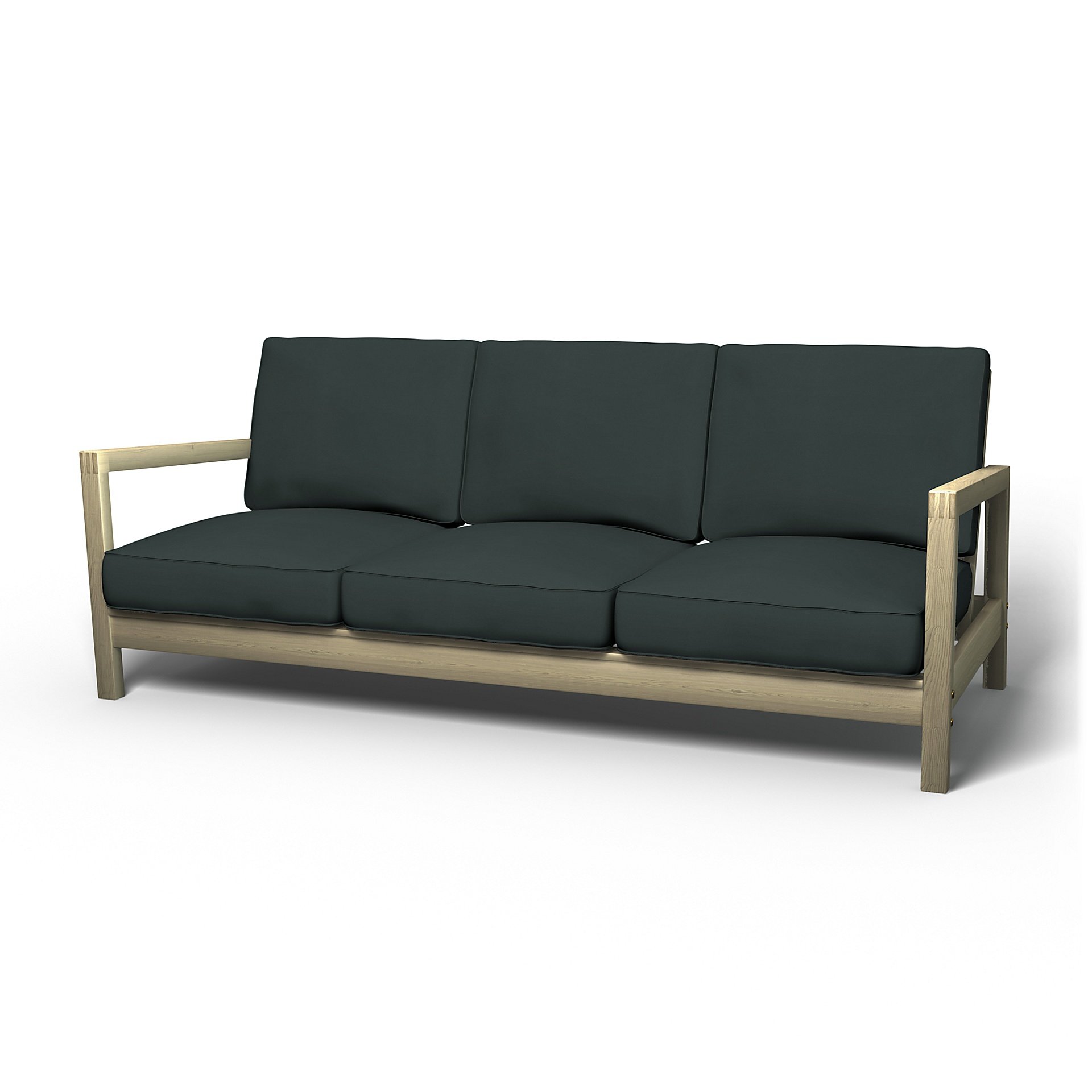 IKEA - Lillberg 3 Seater Sofa Cover, Graphite Grey, Cotton - Bemz