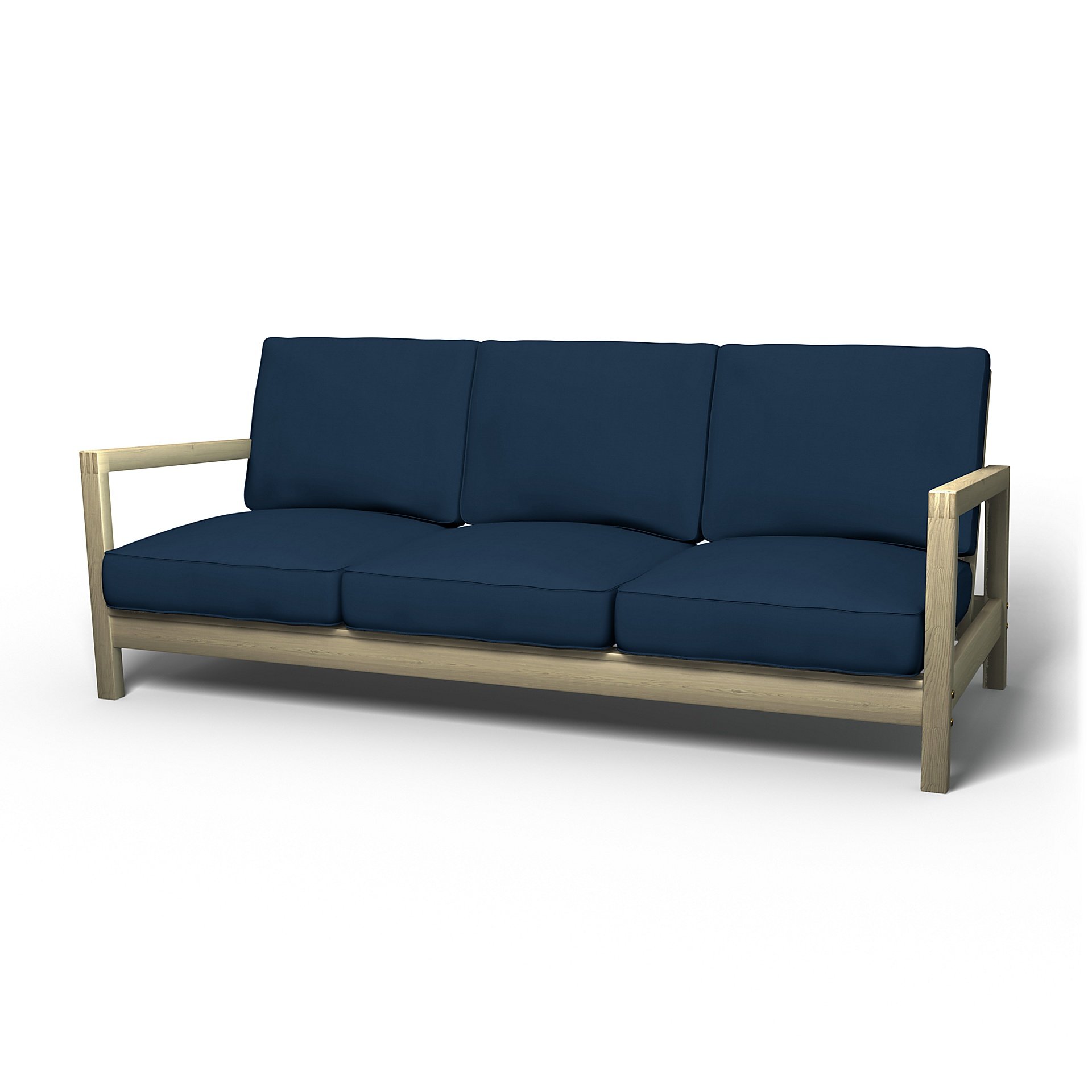 IKEA - Lillberg 3 Seater Sofa Cover, Deep Navy Blue, Cotton - Bemz