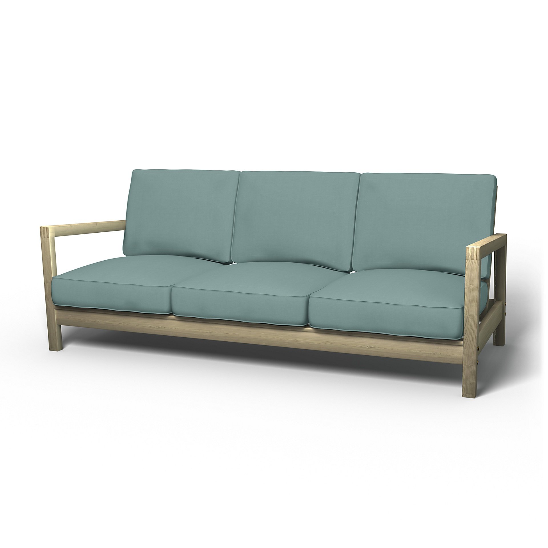 IKEA - Lillberg 3 Seater Sofa Cover, Mineral Blue, Cotton - Bemz