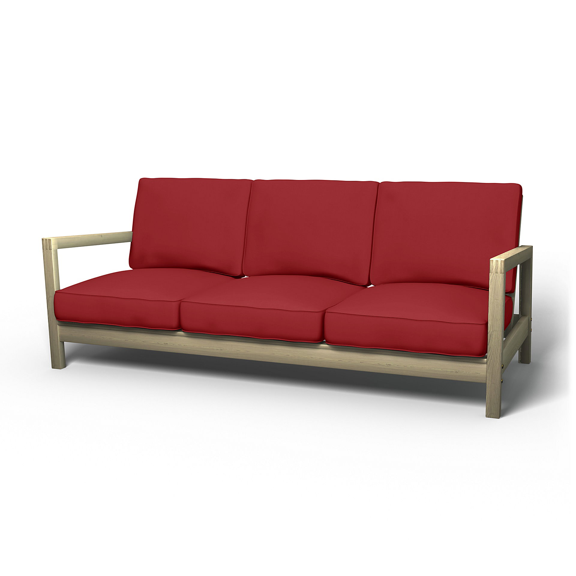 IKEA - Lillberg 3 Seater Sofa Cover, Scarlet Red, Cotton - Bemz
