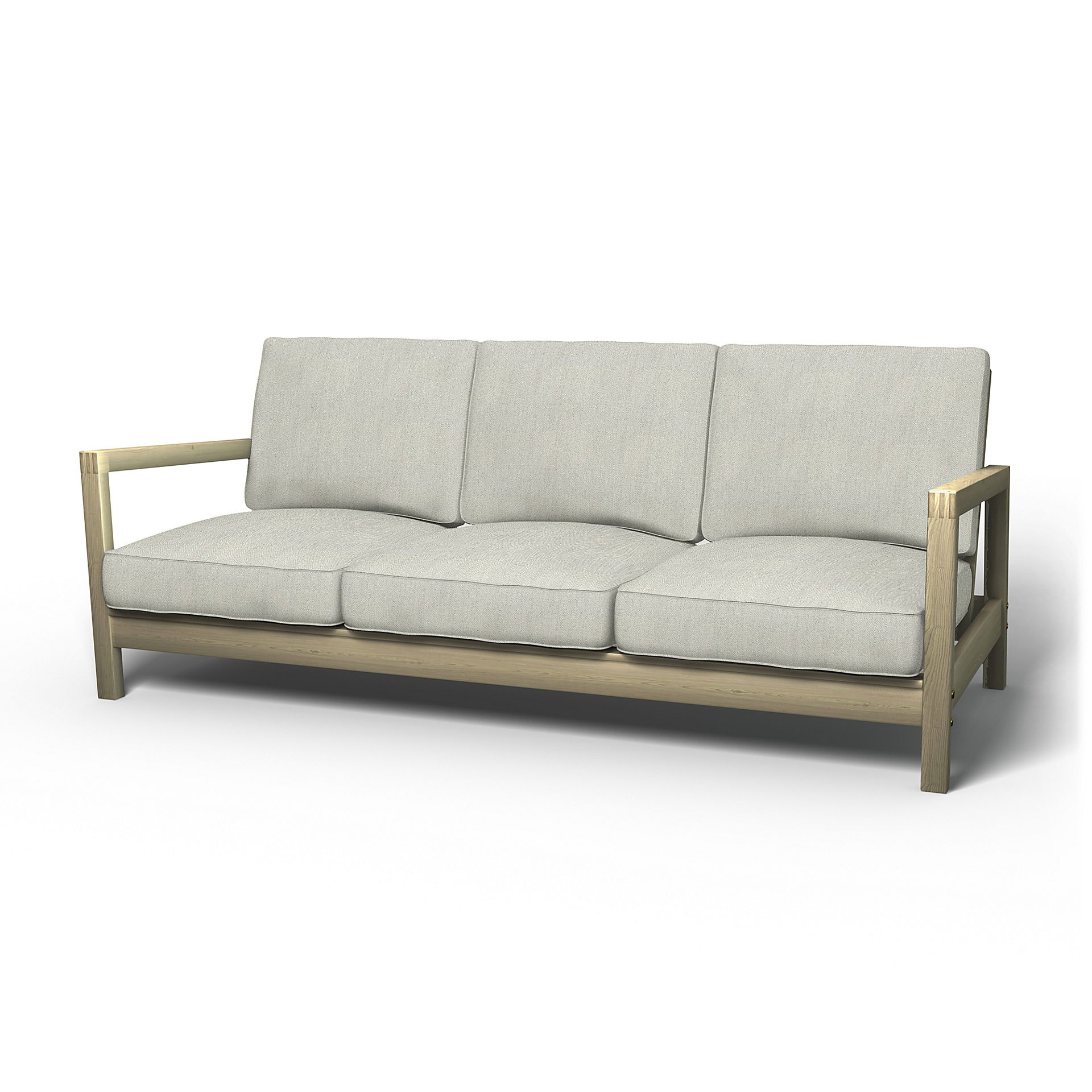 IKEA - Lillberg 3 Seater Sofa Cover, Silver Grey, Cotton - Bemz