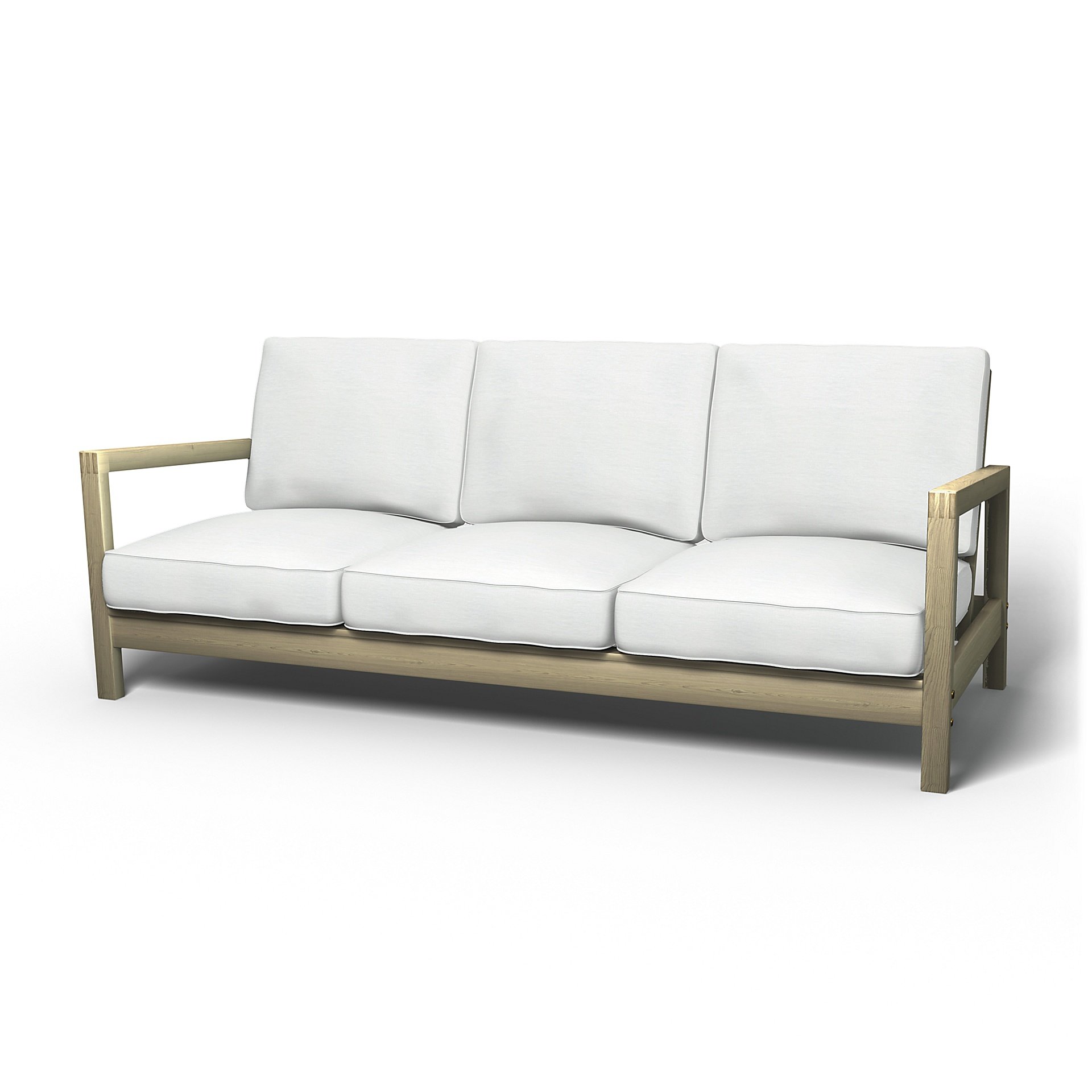 IKEA - Lillberg 3 Seater Sofa Cover, White, Linen - Bemz