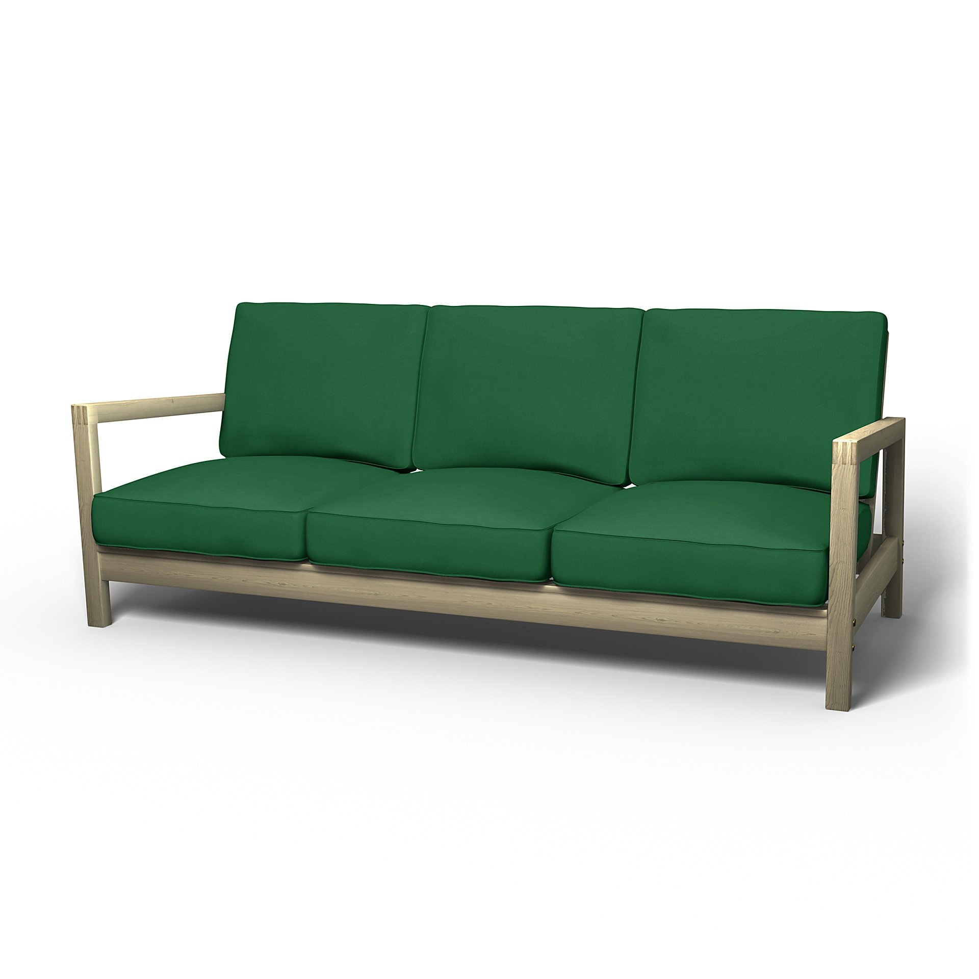 IKEA - Lillberg 3 Seater Sofa Cover, Abundant Green, Velvet - Bemz