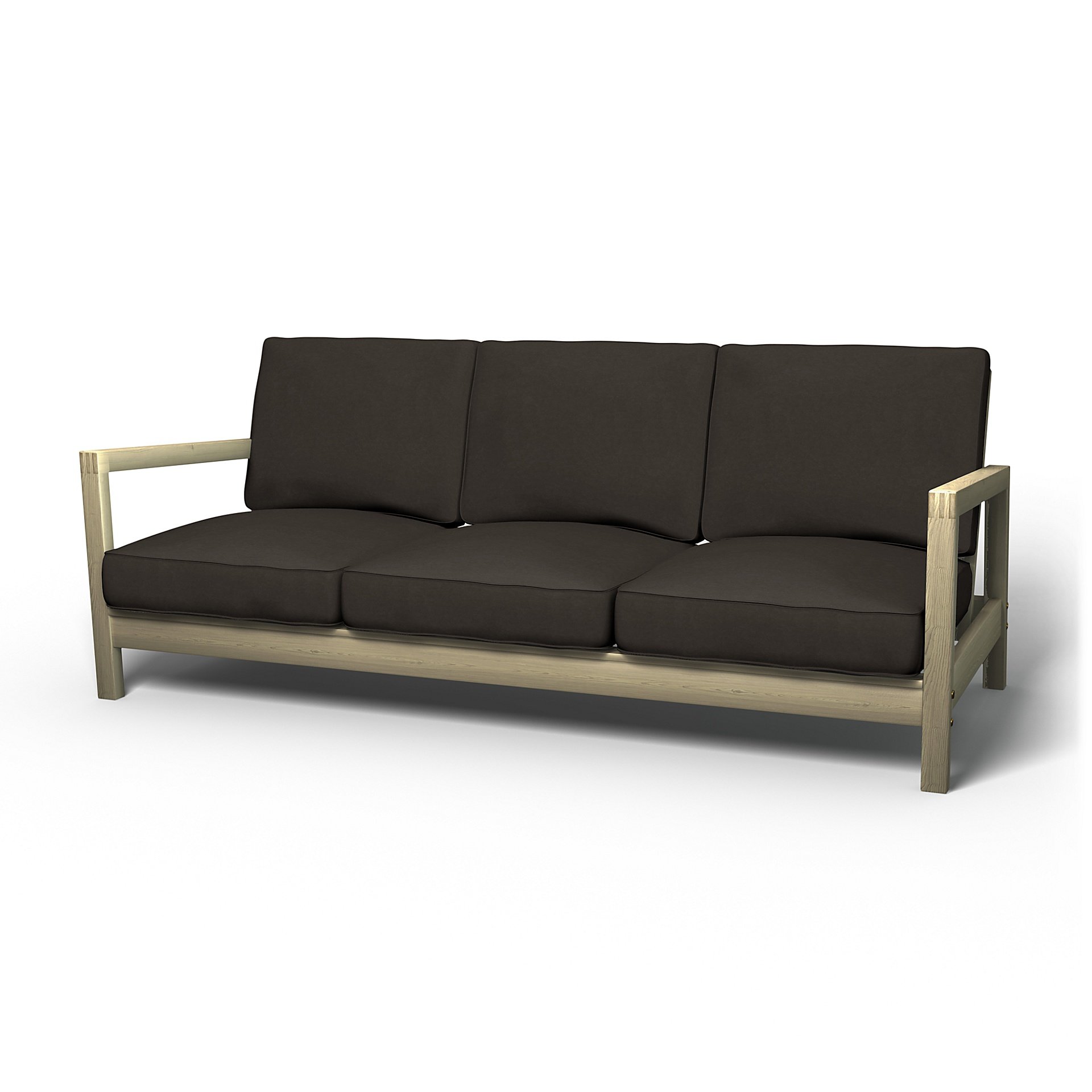 IKEA - Lillberg 3 Seater Sofa Cover, Licorice, Velvet - Bemz