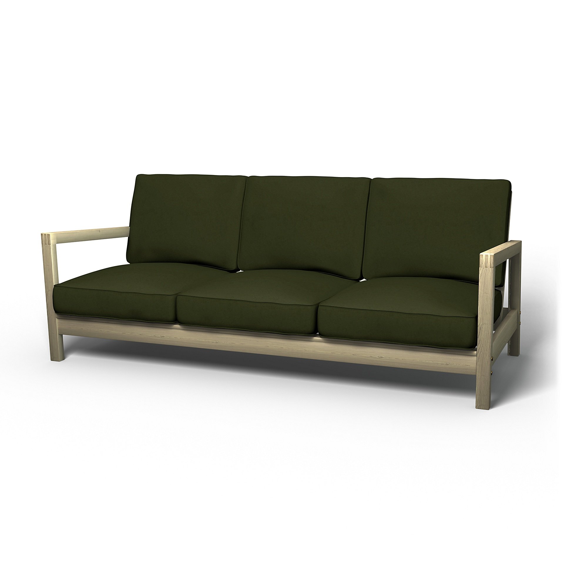 IKEA - Lillberg 3 Seater Sofa Cover, Moss, Velvet - Bemz