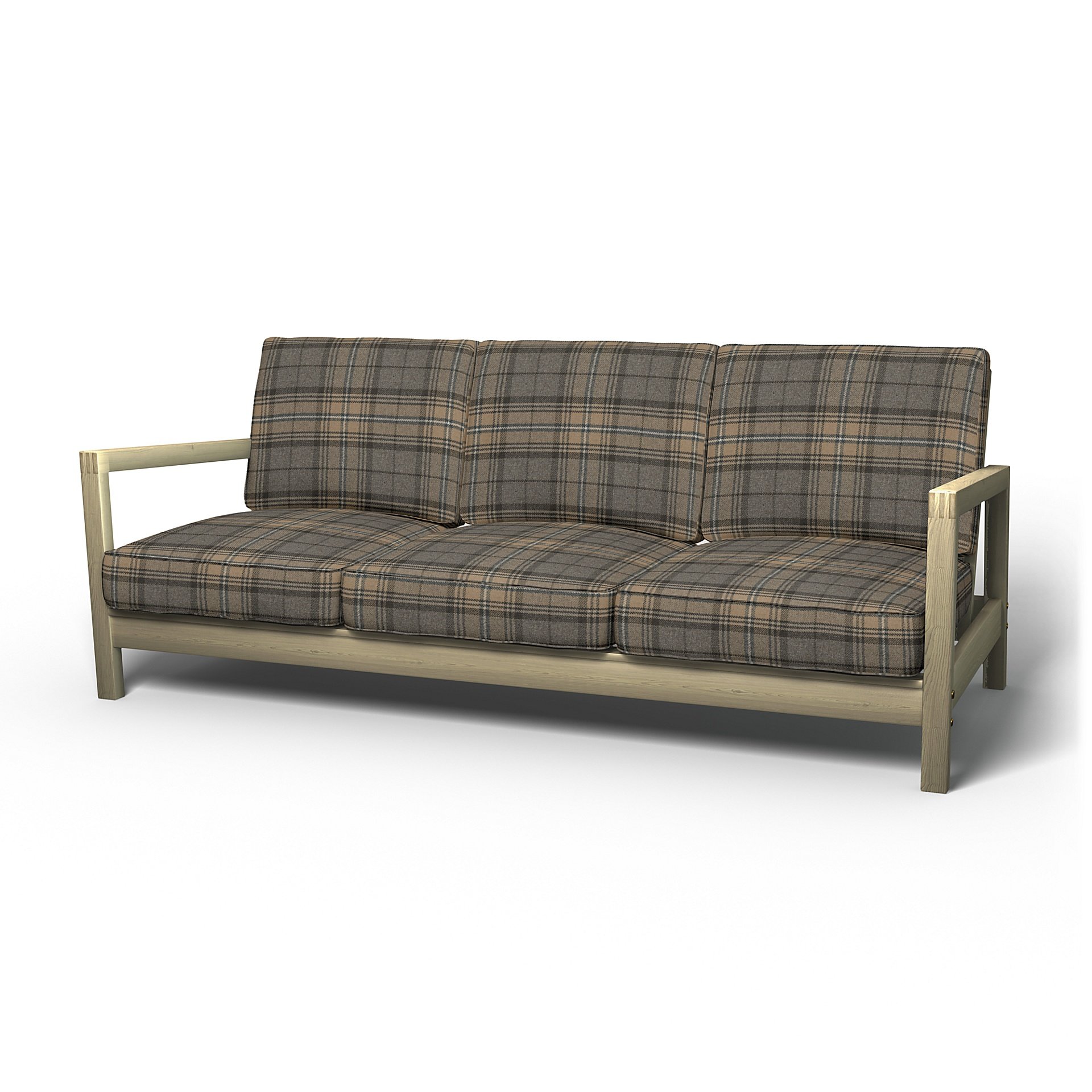 IKEA - Lillberg 3 Seater Sofa Cover, Bark Brown, Wool - Bemz