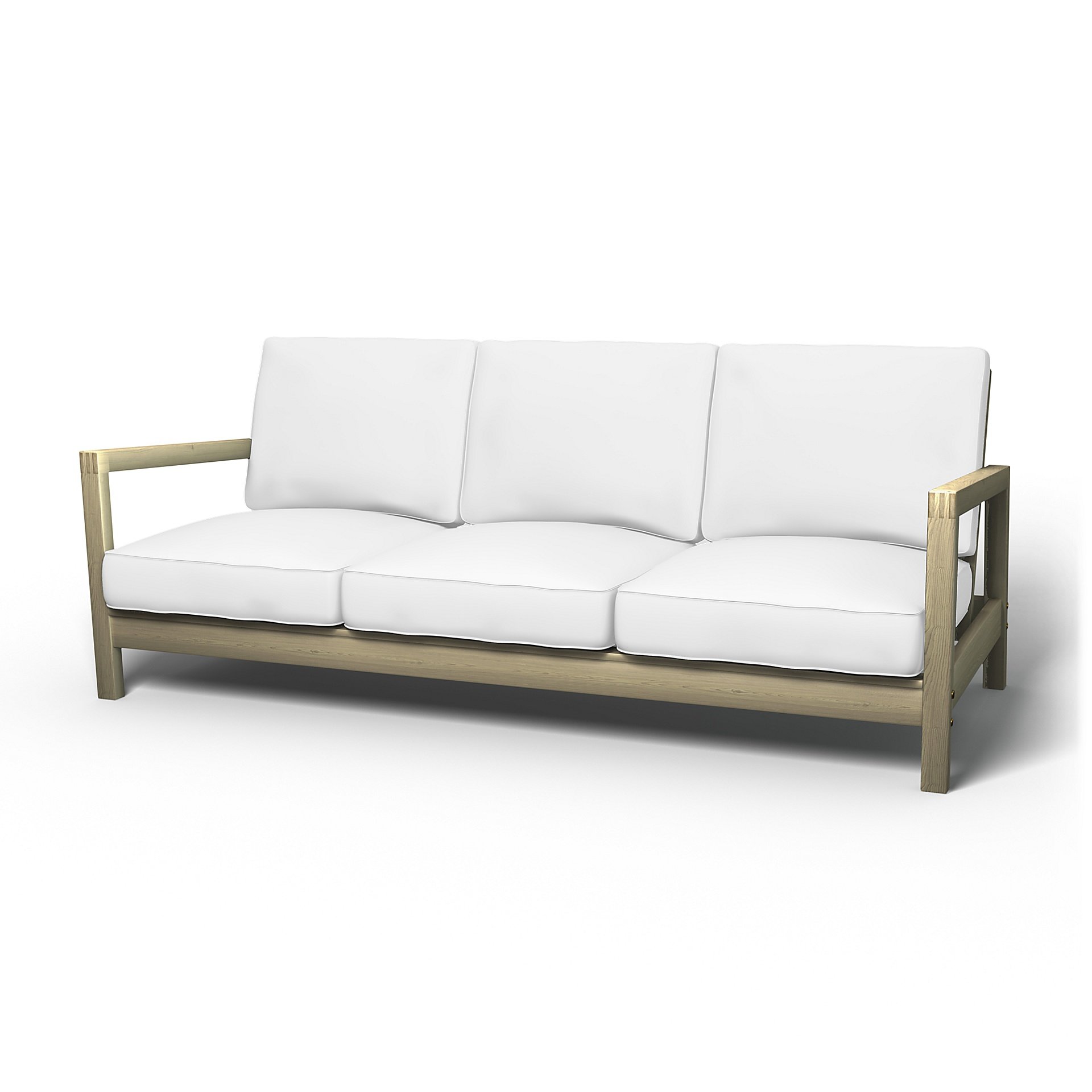 IKEA - Lillberg 3 Seater Sofa Cover, Absolute White, Linen - Bemz