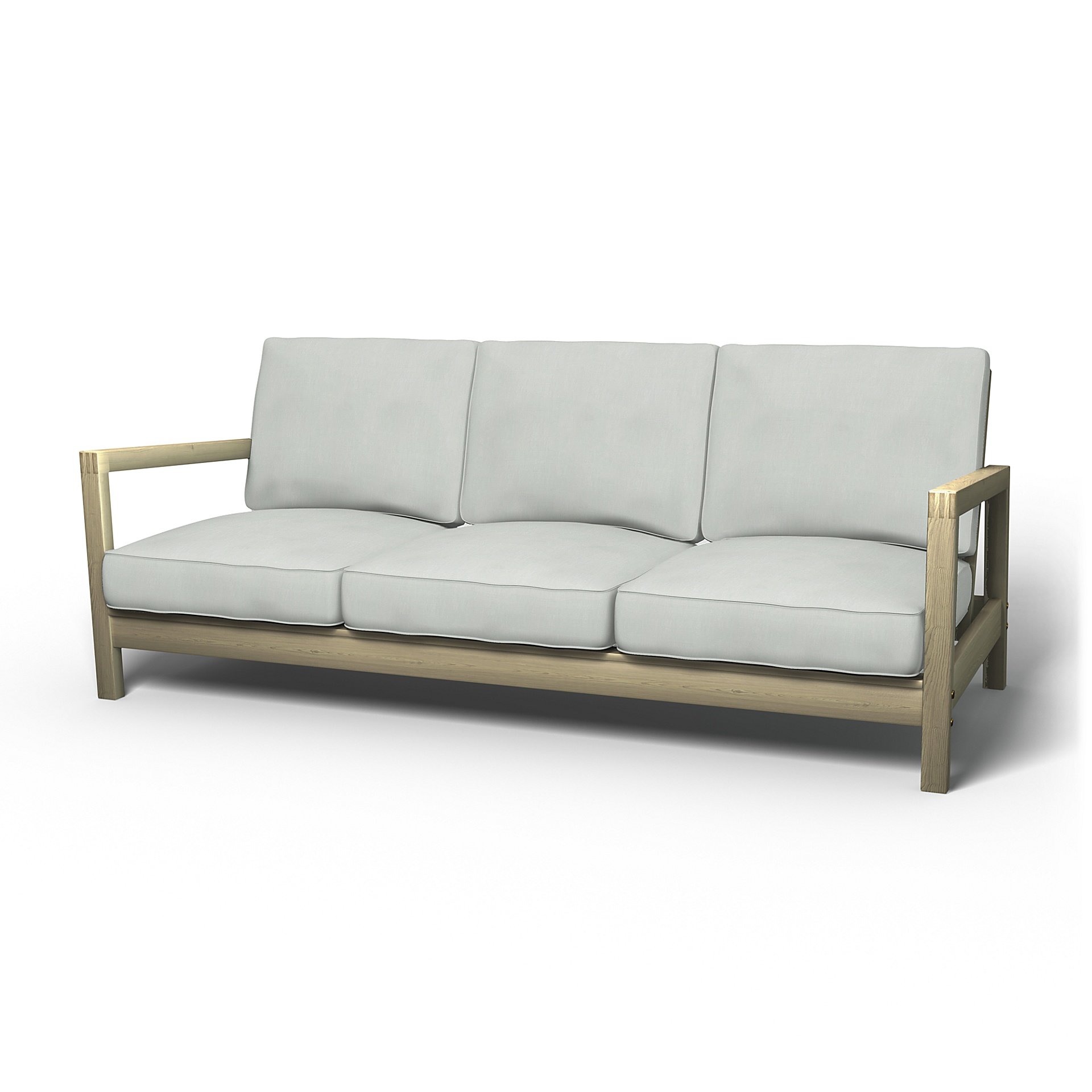 IKEA - Lillberg 3 Seater Sofa Cover, Silver Grey, Linen - Bemz