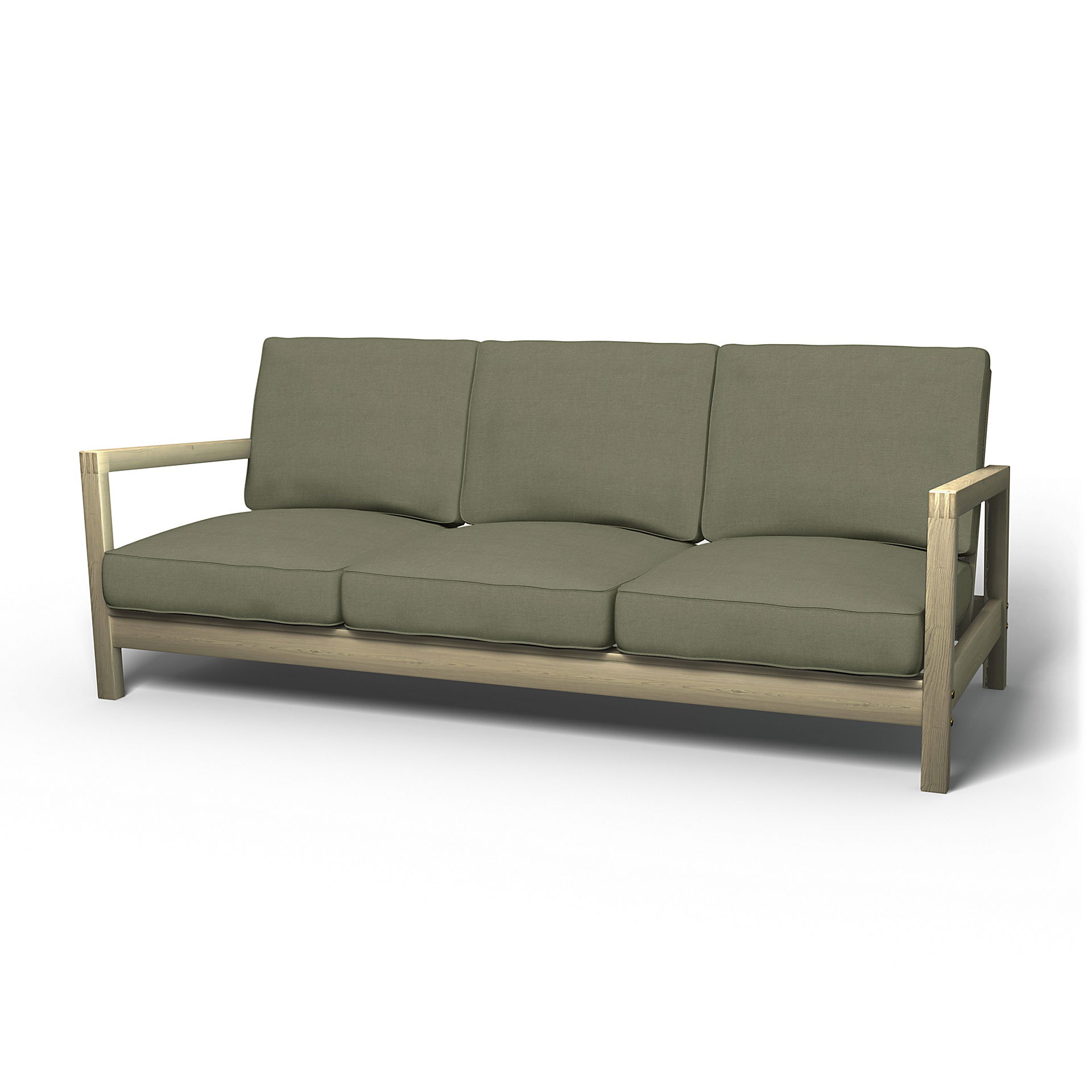 IKEA - Lillberg 3 Seater Sofa Cover, Sage, Linen - Bemz