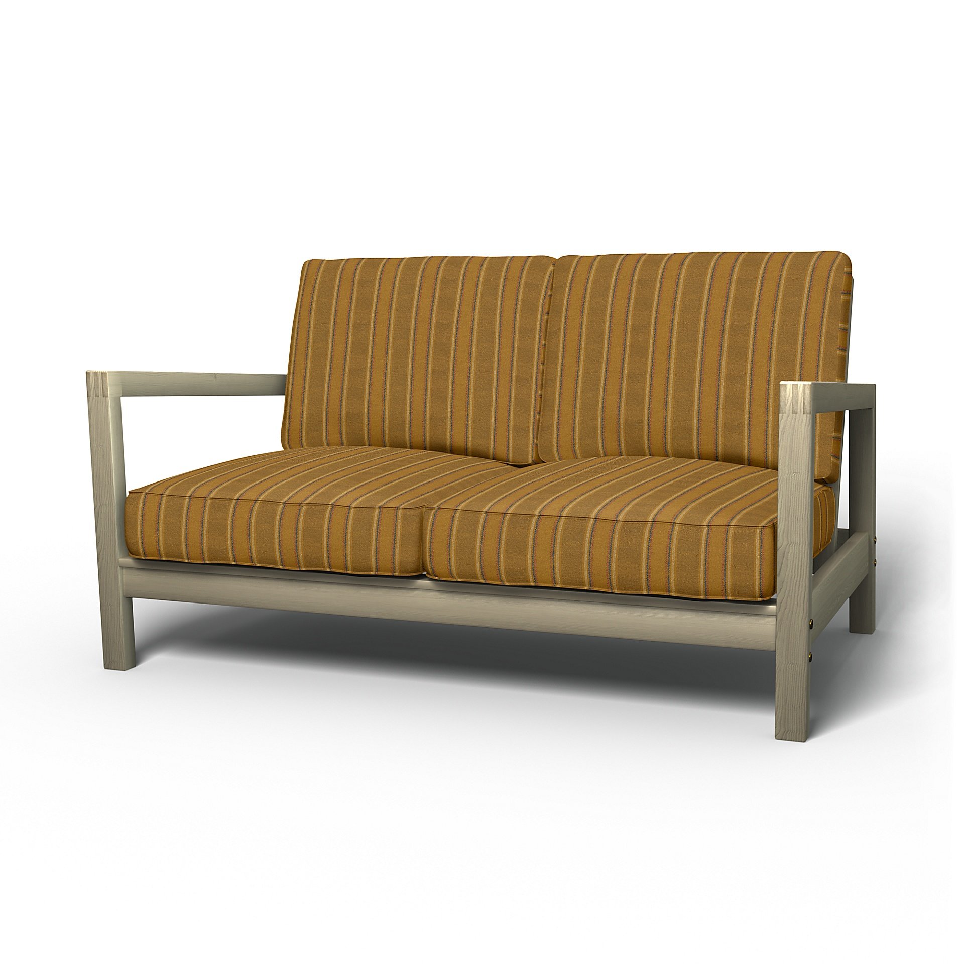 IKEA - Lillberg 2 Seater Sofa Cover, Mustard Stripe, Cotton - Bemz