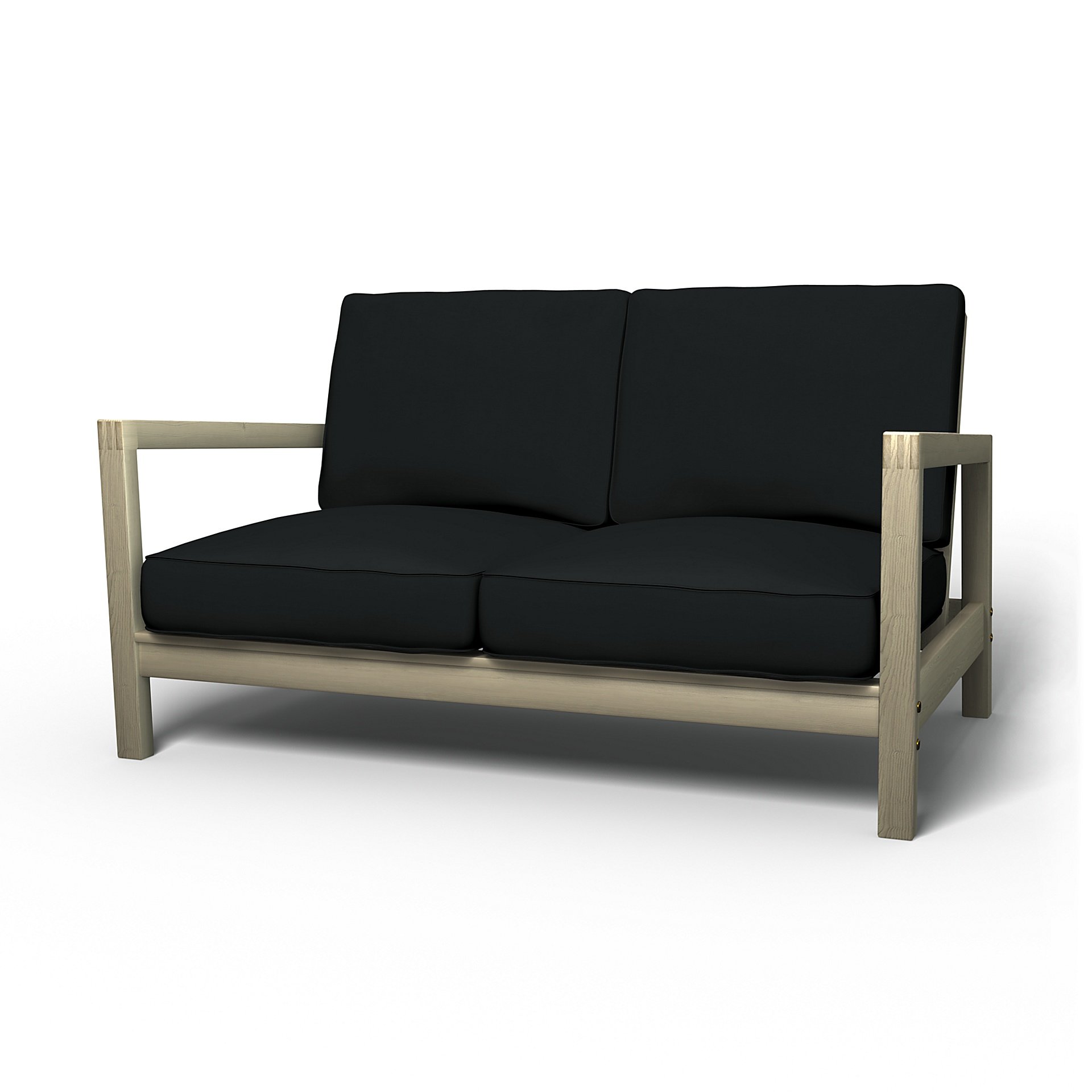 IKEA - Lillberg 2 Seater Sofa Cover, Jet Black, Cotton - Bemz