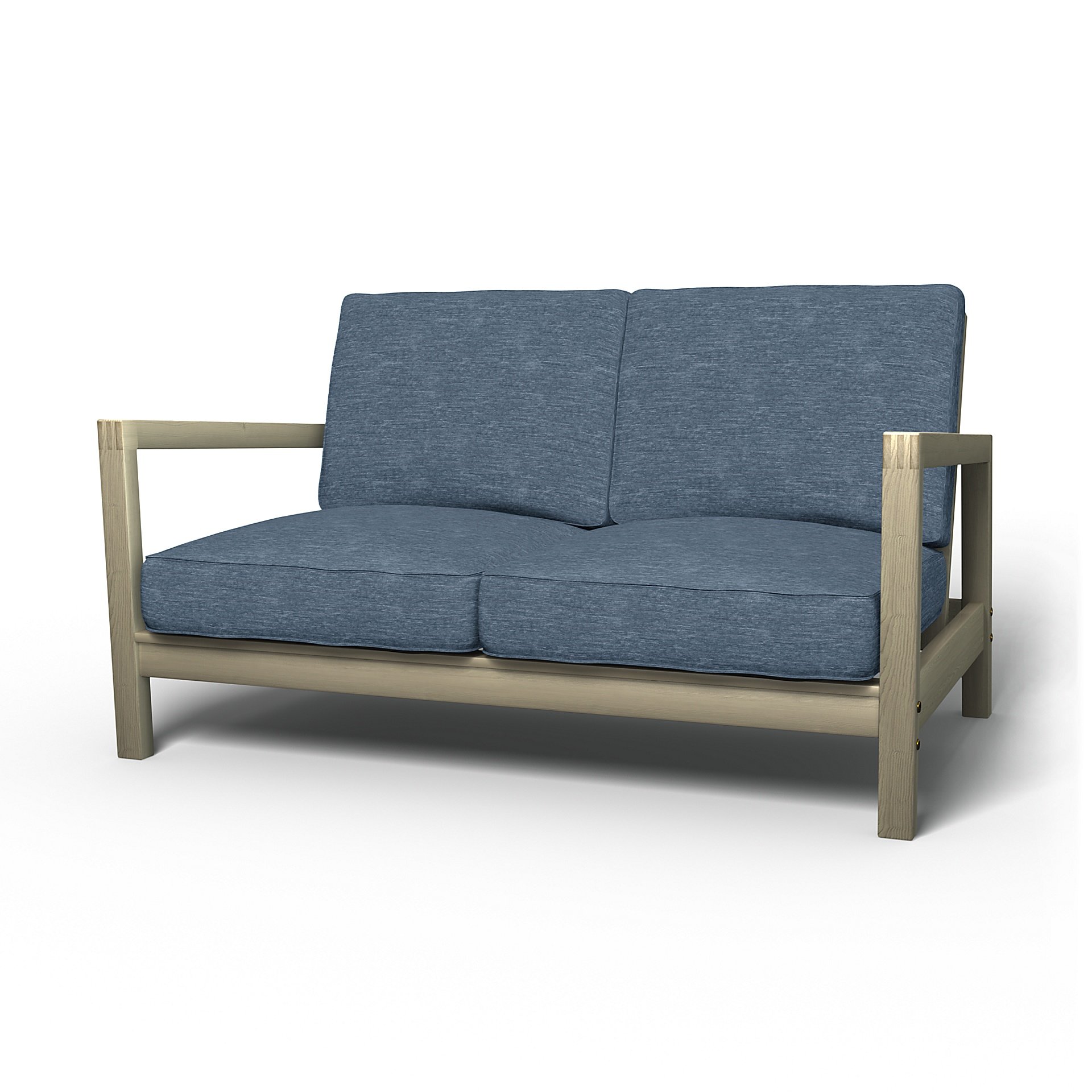 IKEA - Lillberg 2 Seater Sofa Cover, Mineral Blue, Velvet - Bemz