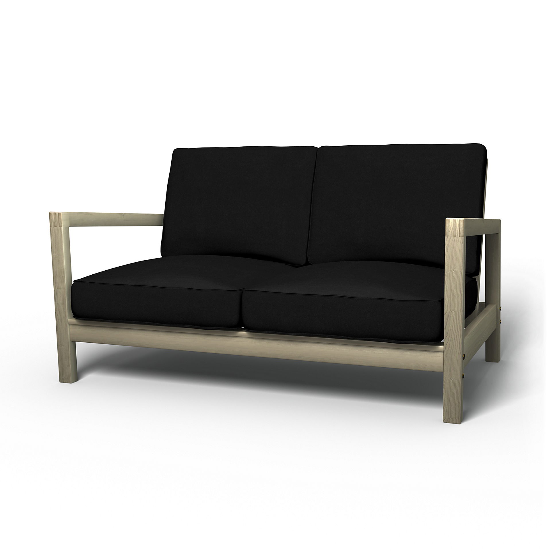 IKEA - Lillberg 2 Seater Sofa Cover, Black, Velvet - Bemz