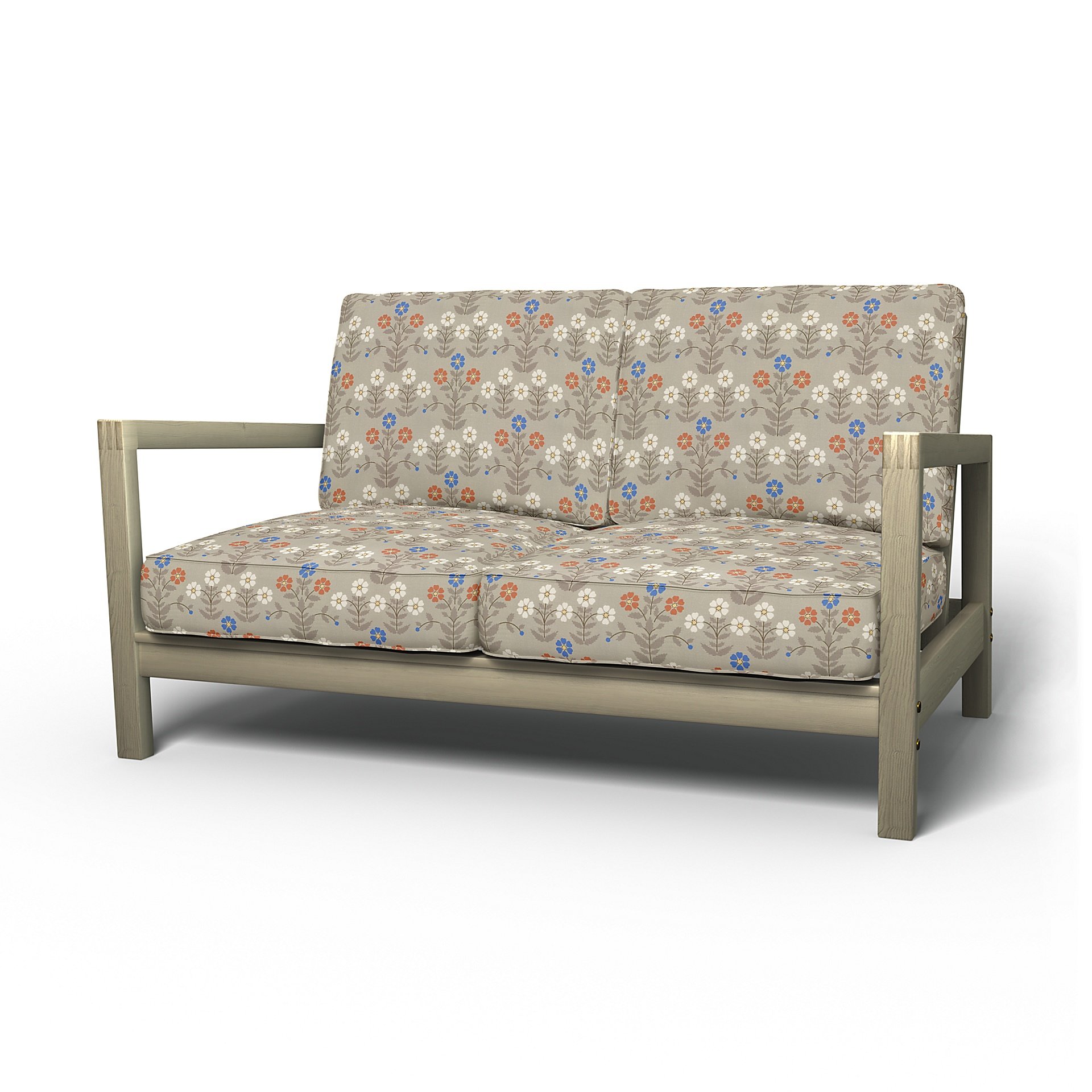 IKEA - Lillberg 2 Seater Sofa Cover, Sippor Blue/Orange, BEMZ x BORASTAPETER COLLECTION - Bemz
